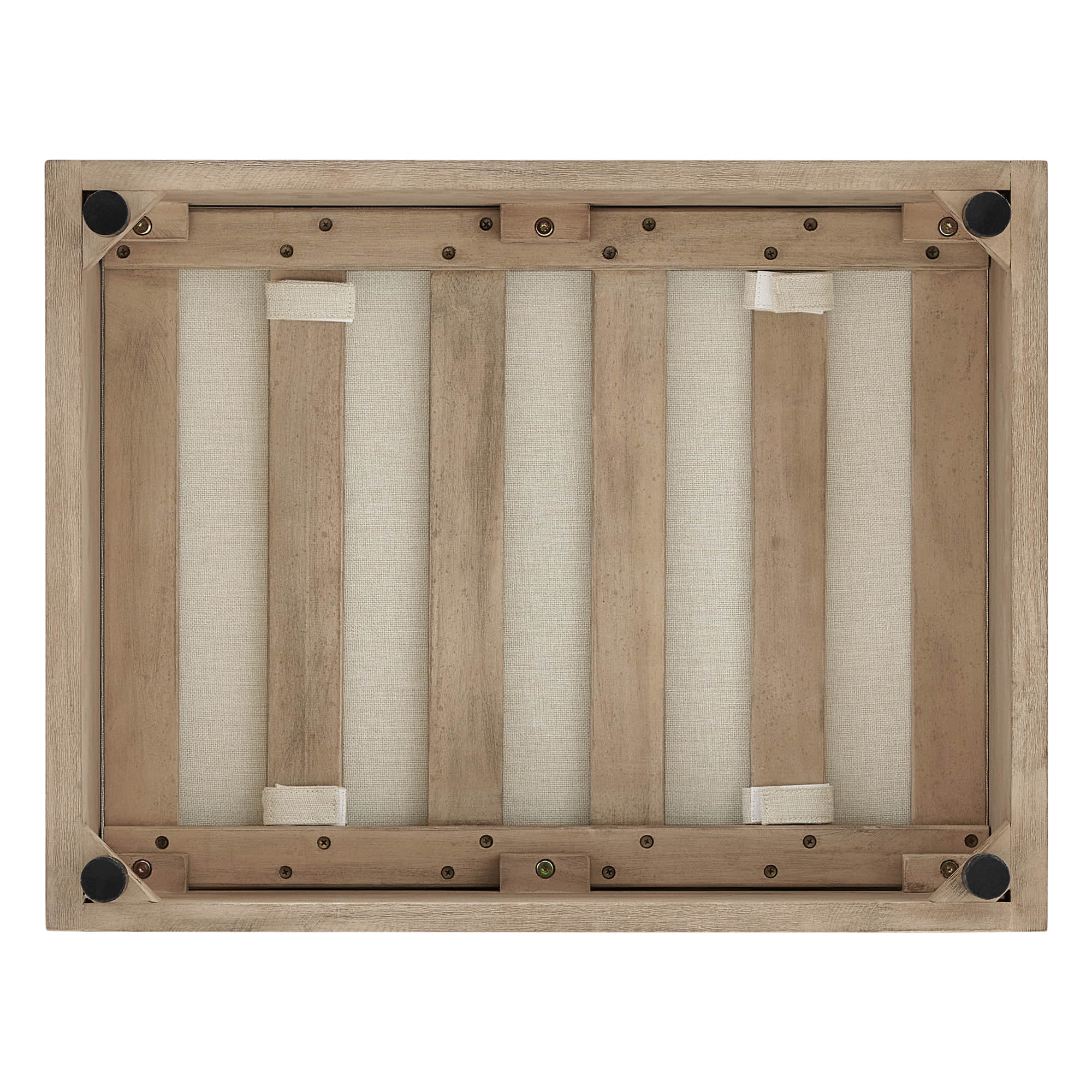 Clover Acacia Wood Outdoor Ottoman - Image 6