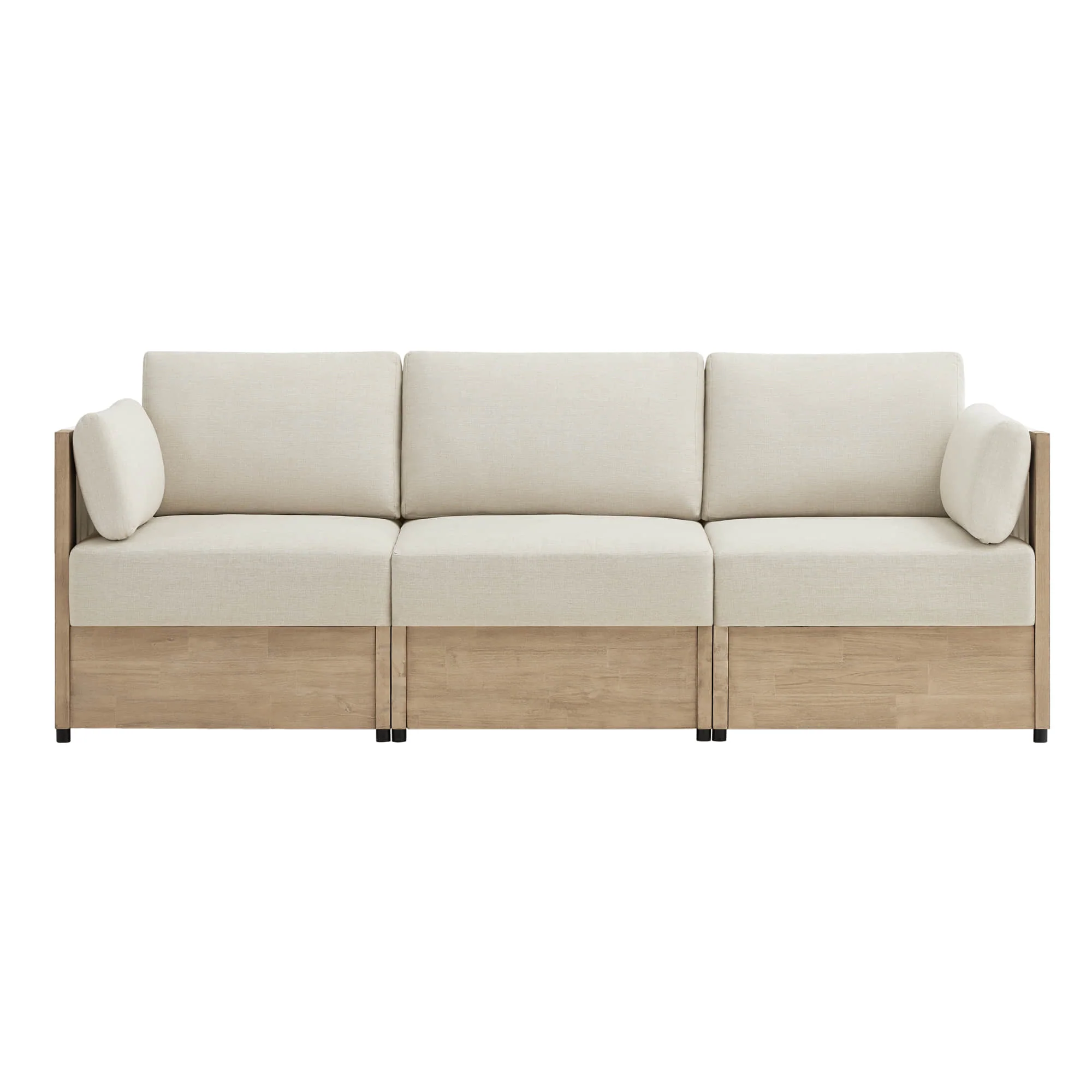 Clover Acacia Wood Rope Outdoor 3-Seat Modular Sofa - Image 5