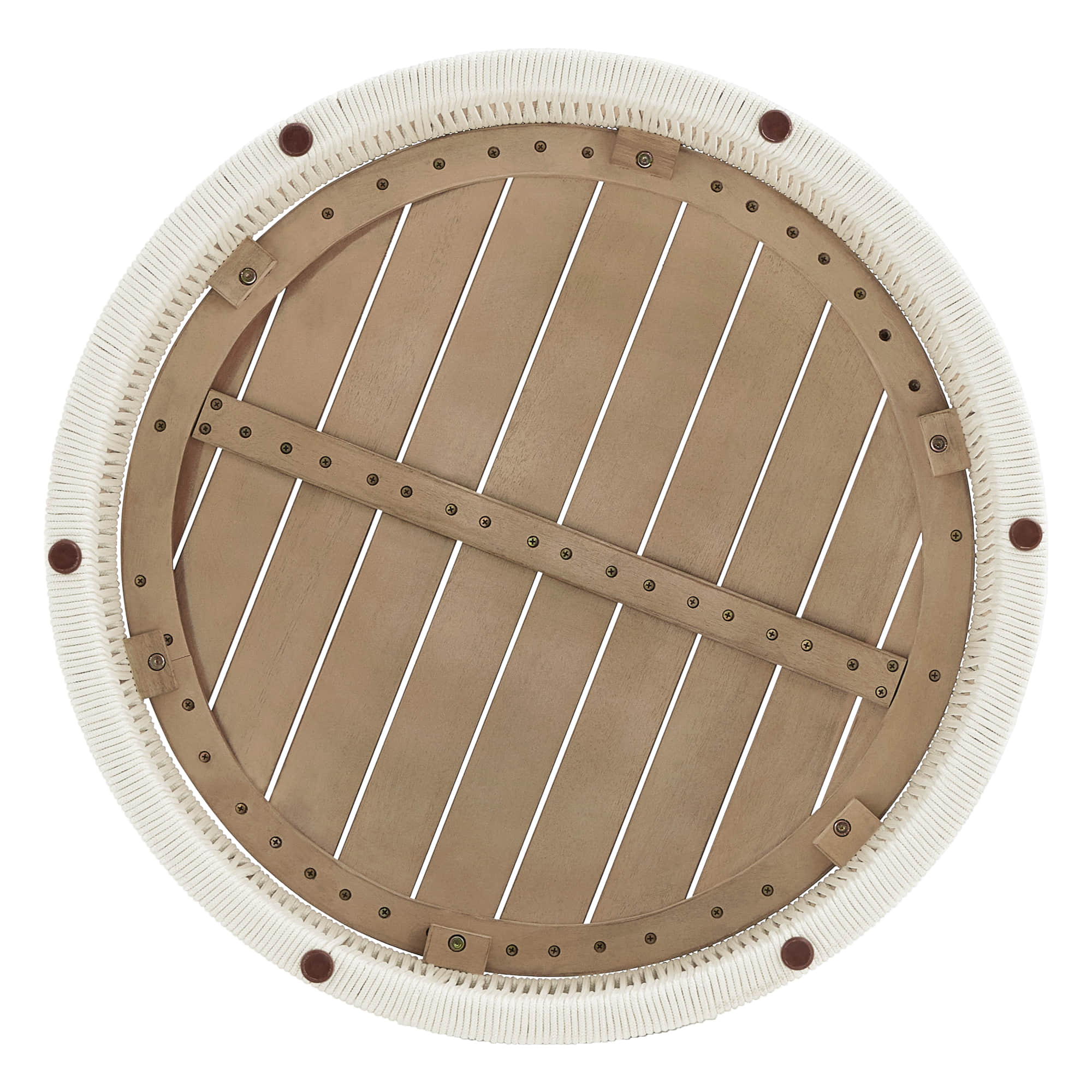 Clover Acacia Wood Rope Outdoor Coffee Table - Image 5