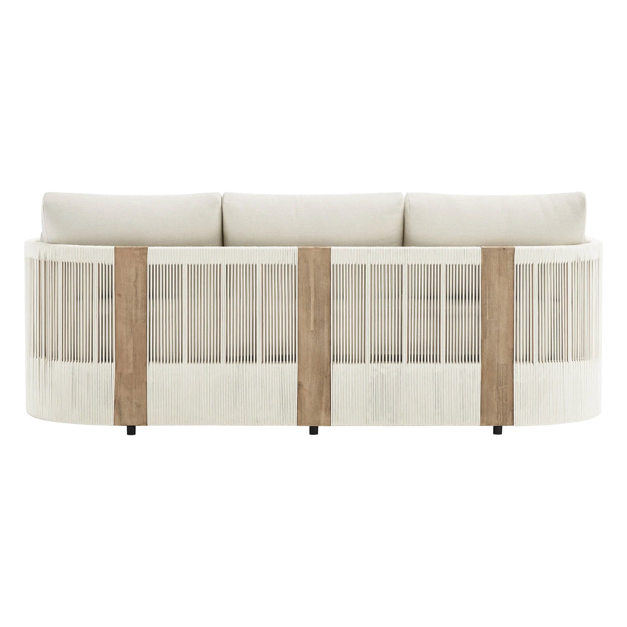Clover Acacia Wood Rope Outdoor Fully-assembled 3-Seater Sofa - Image 15