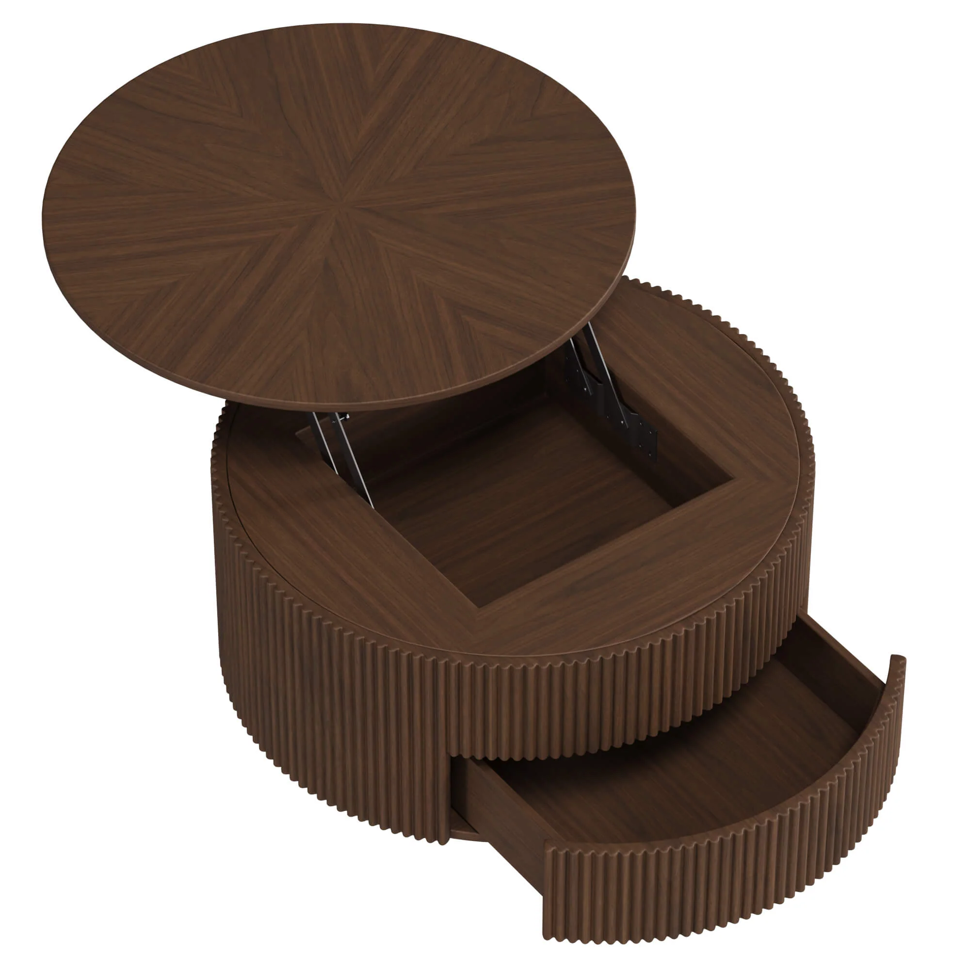 Coral Lifting Top Round Coffee Table - Image 4
