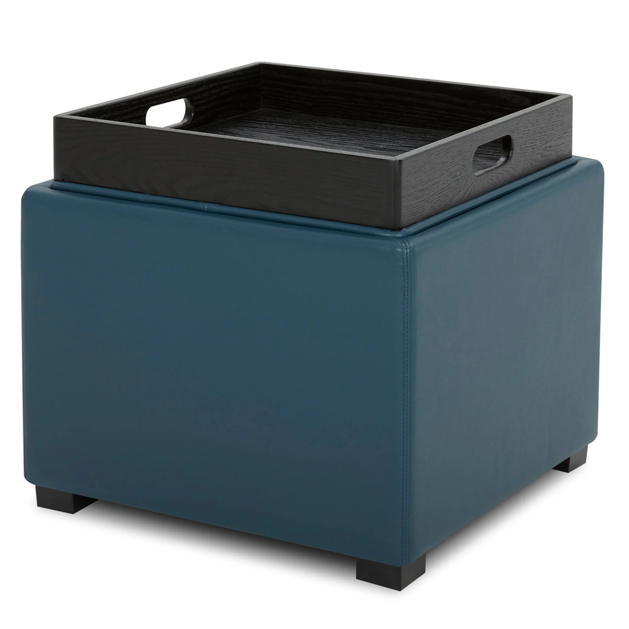 Cube Storage Ottoman - Fabric & Leather - Image 6