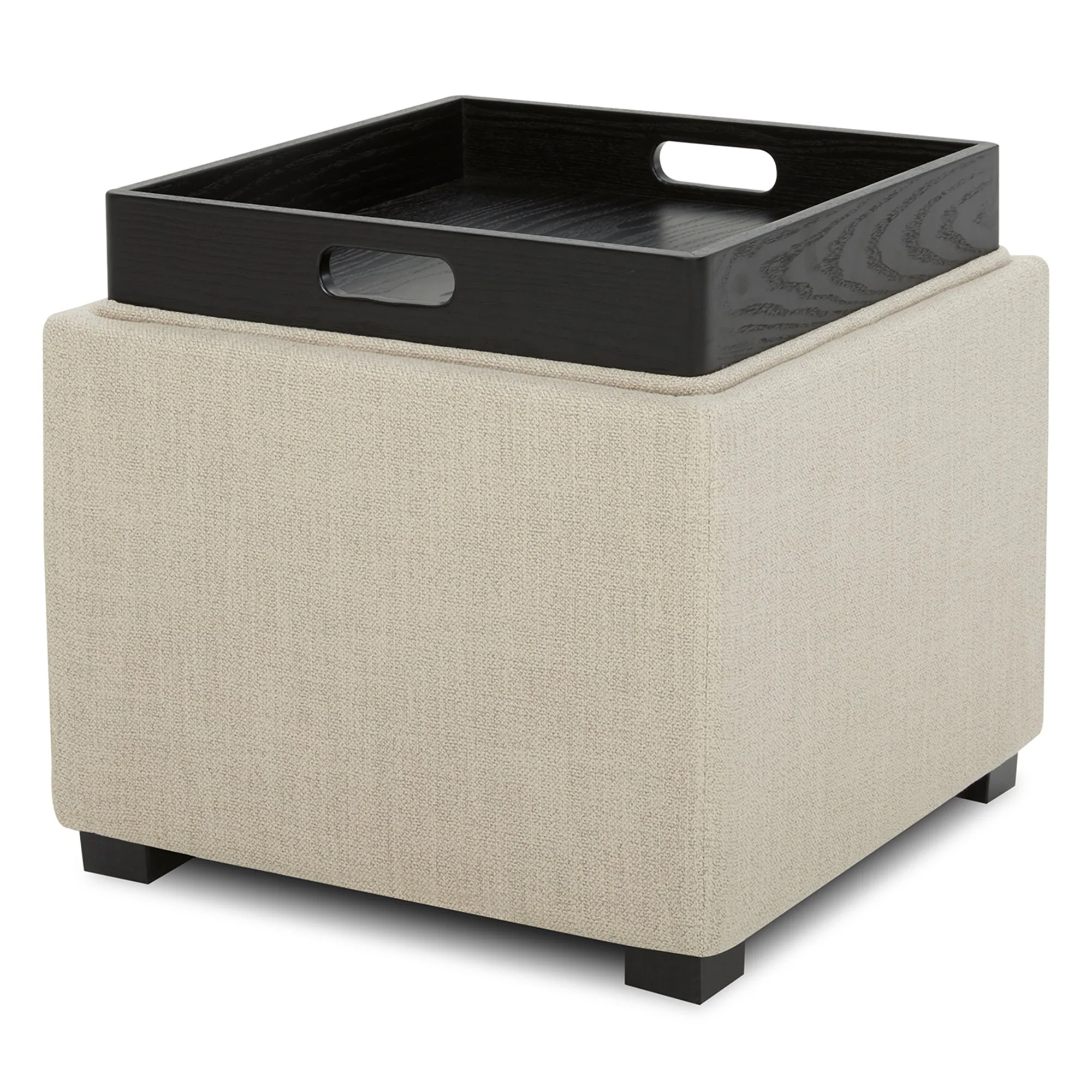 Cube Storage Ottoman - Fabric & Leather - Image 9