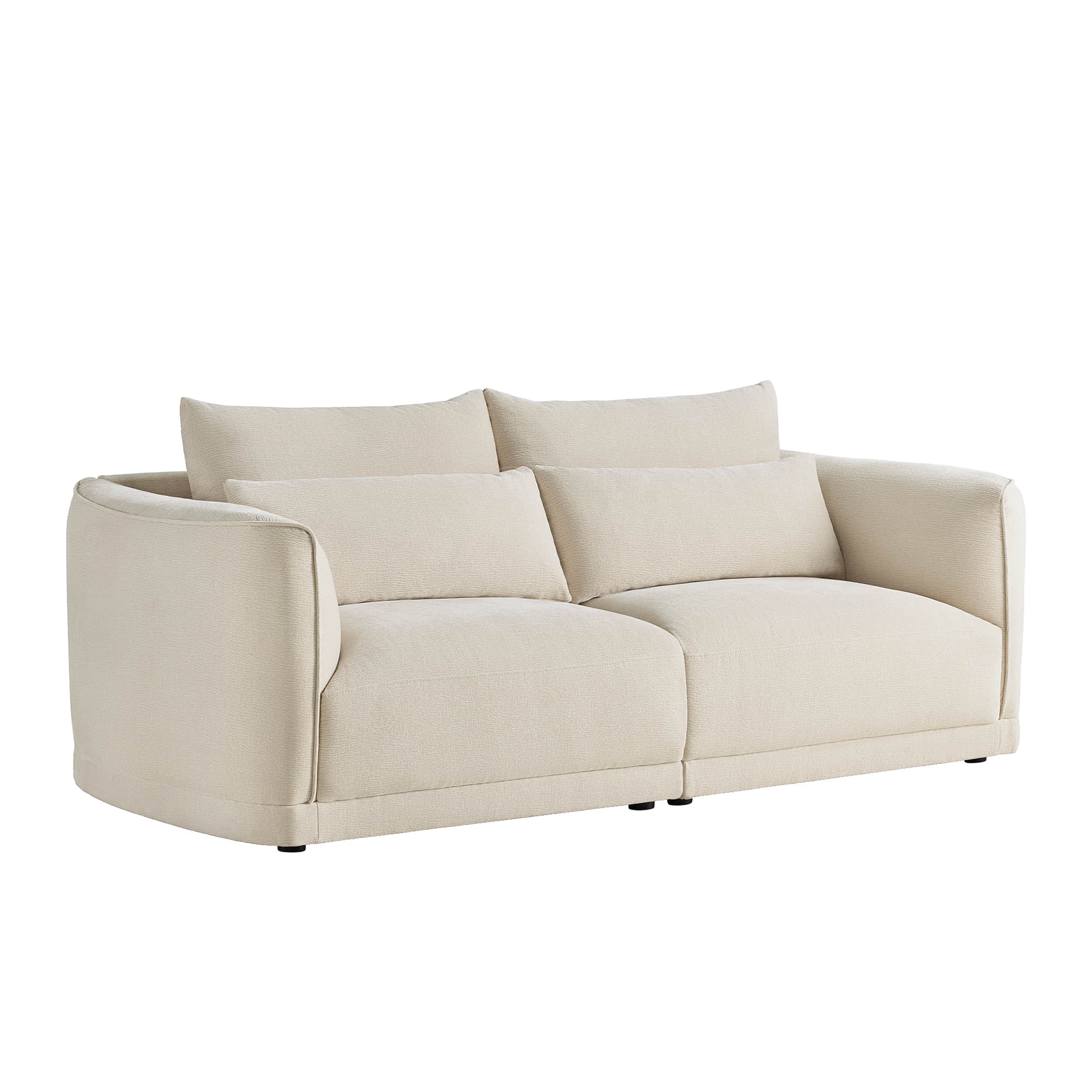 Daisy 2-Seat Modular Curved Chenille Sofa with Down-Filled Cushions - Image 9