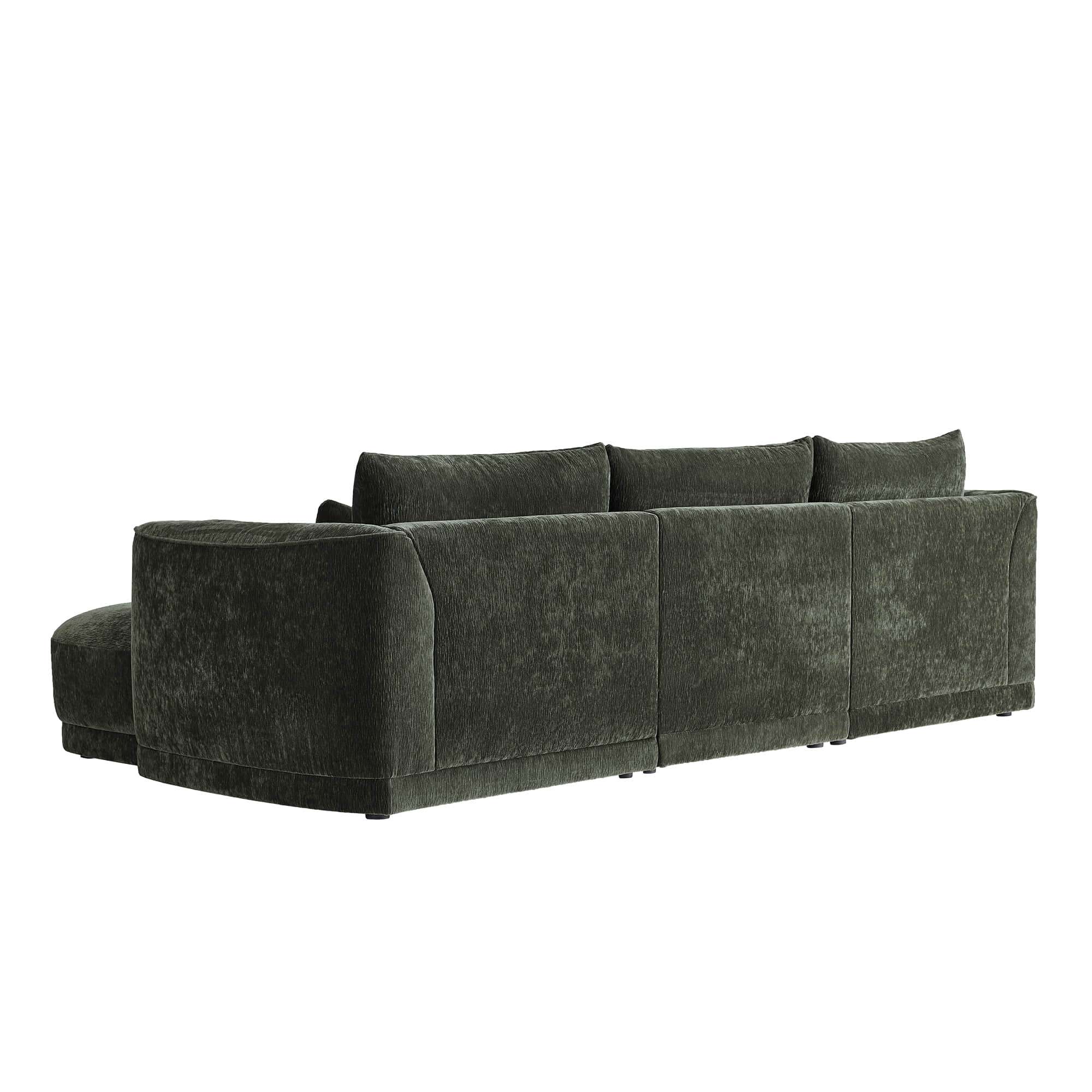 Daisy 3-Seat Modular Curved Chenille Sectional Sofa with Chaise and Down-Filled - Image 26