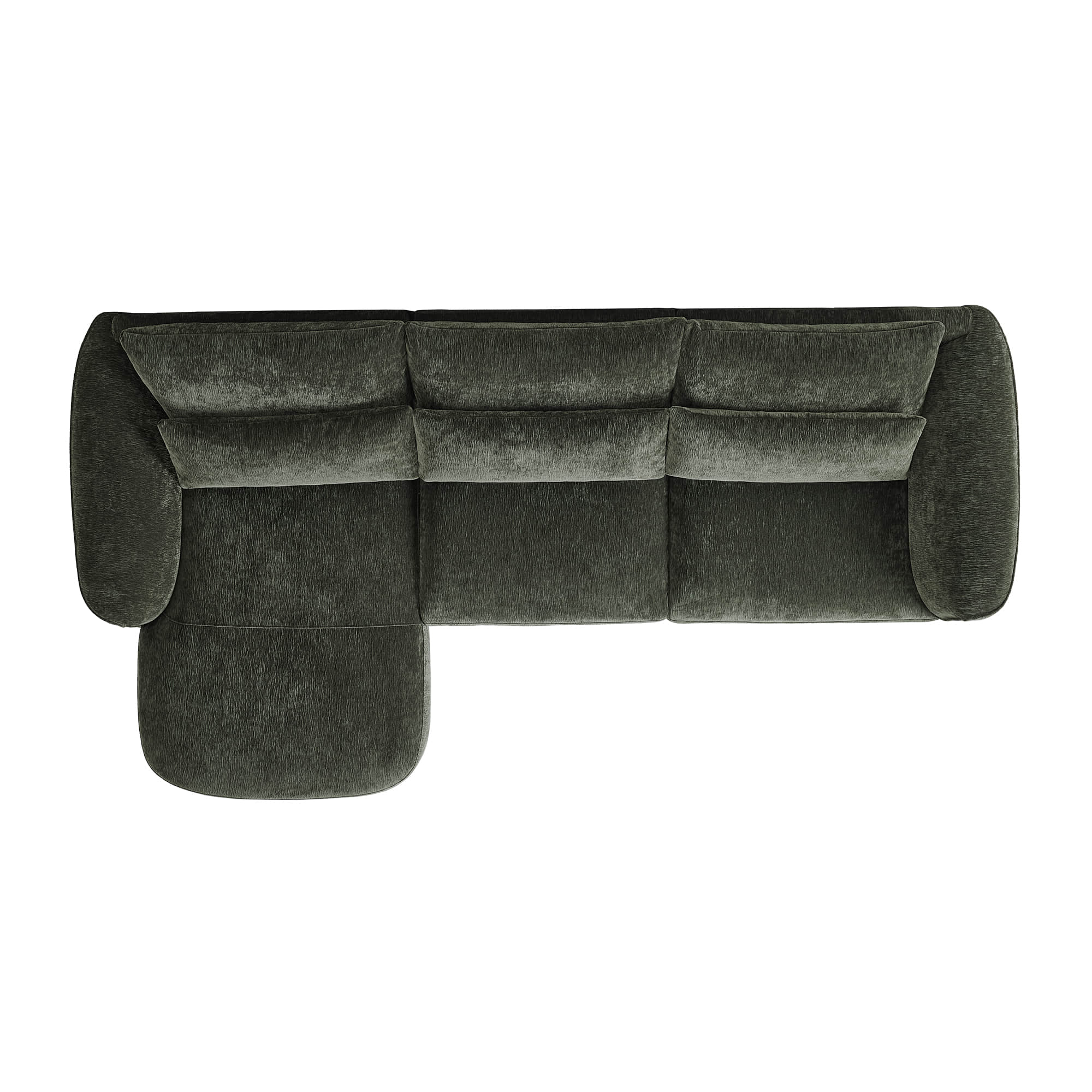 Daisy 3-Seat Modular Curved Chenille Sectional Sofa with Chaise and Down-Filled - Image 27