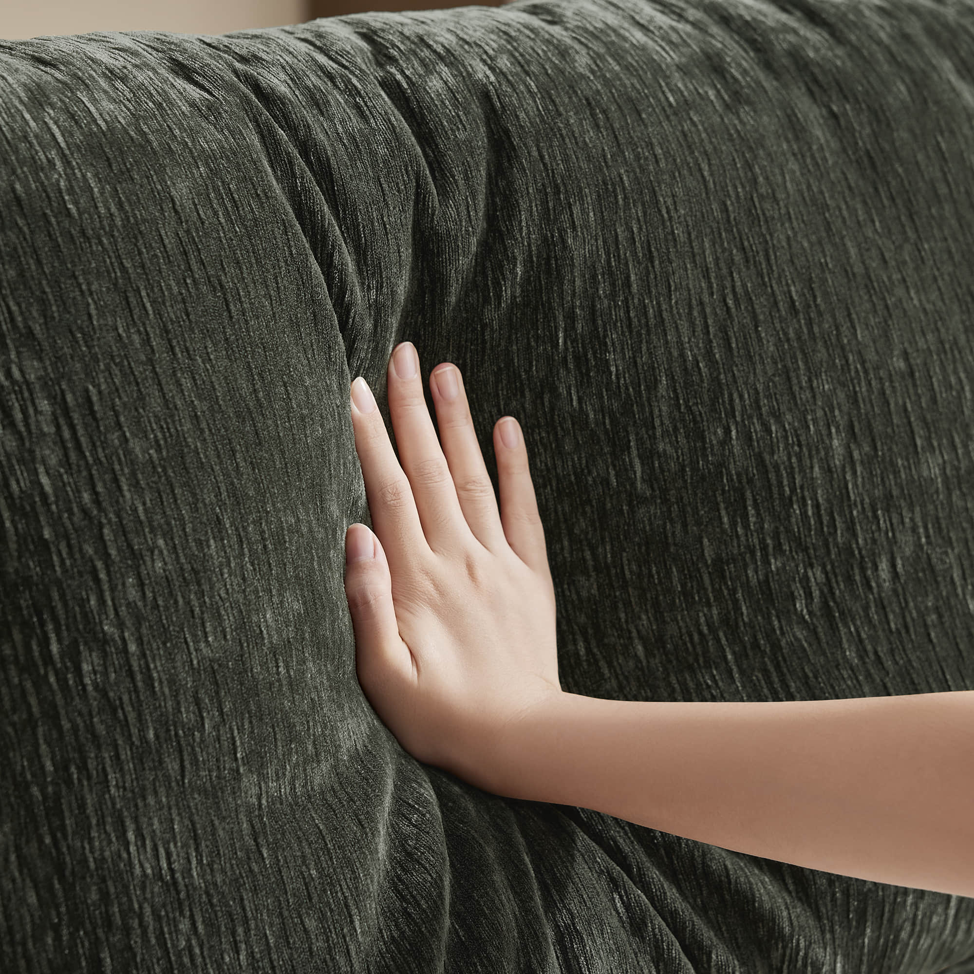 Daisy 3-Seat Modular Curved Chenille Sofa with Down-Filled Cushions - Image 14