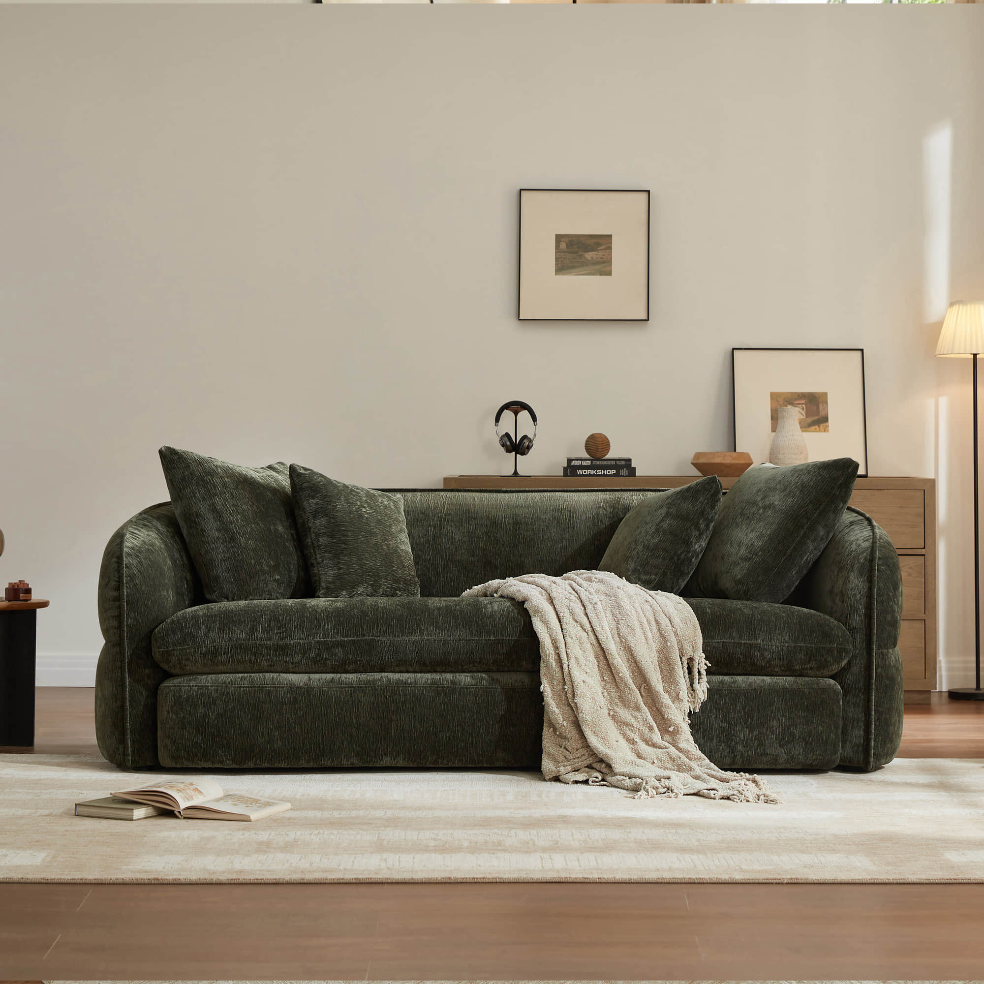 Dane Deep Seat Sofa with Tufted Sculptural Design - Image 14