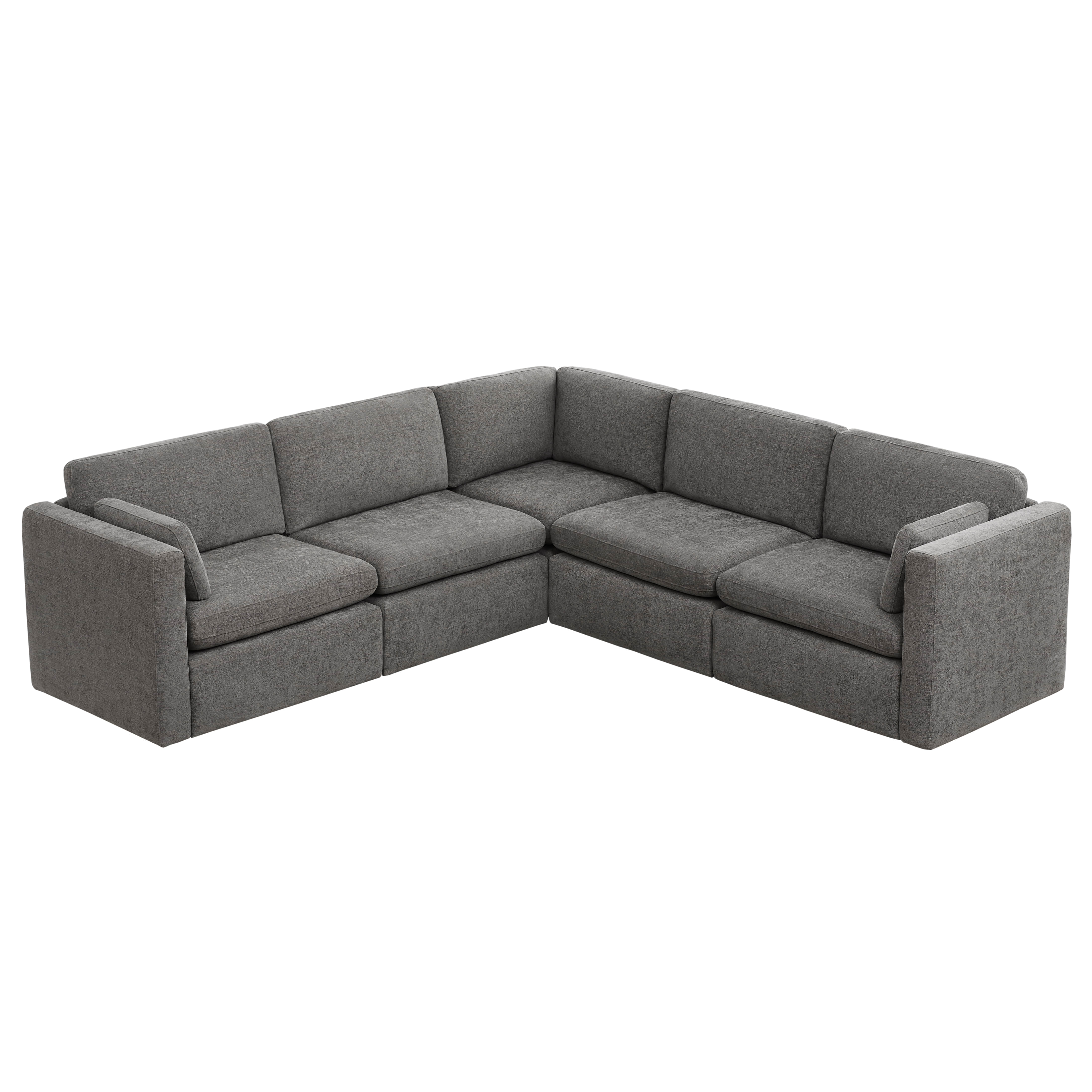 Delaney 5-Seat V Shaped Modular Sofa Chaise - Image 29