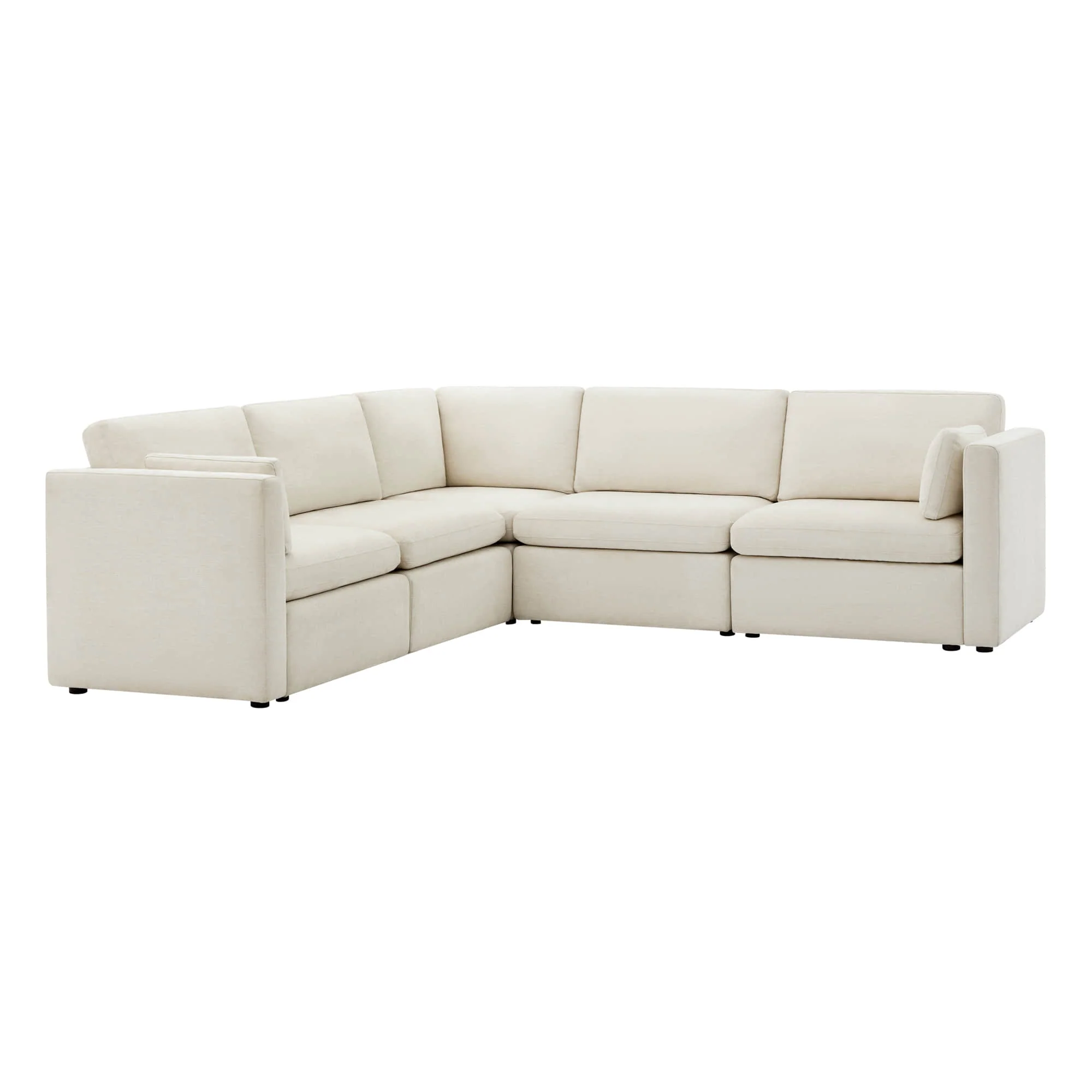 Delaney 5-Seat V Shaped Modular Sofa Chaise - Image 7