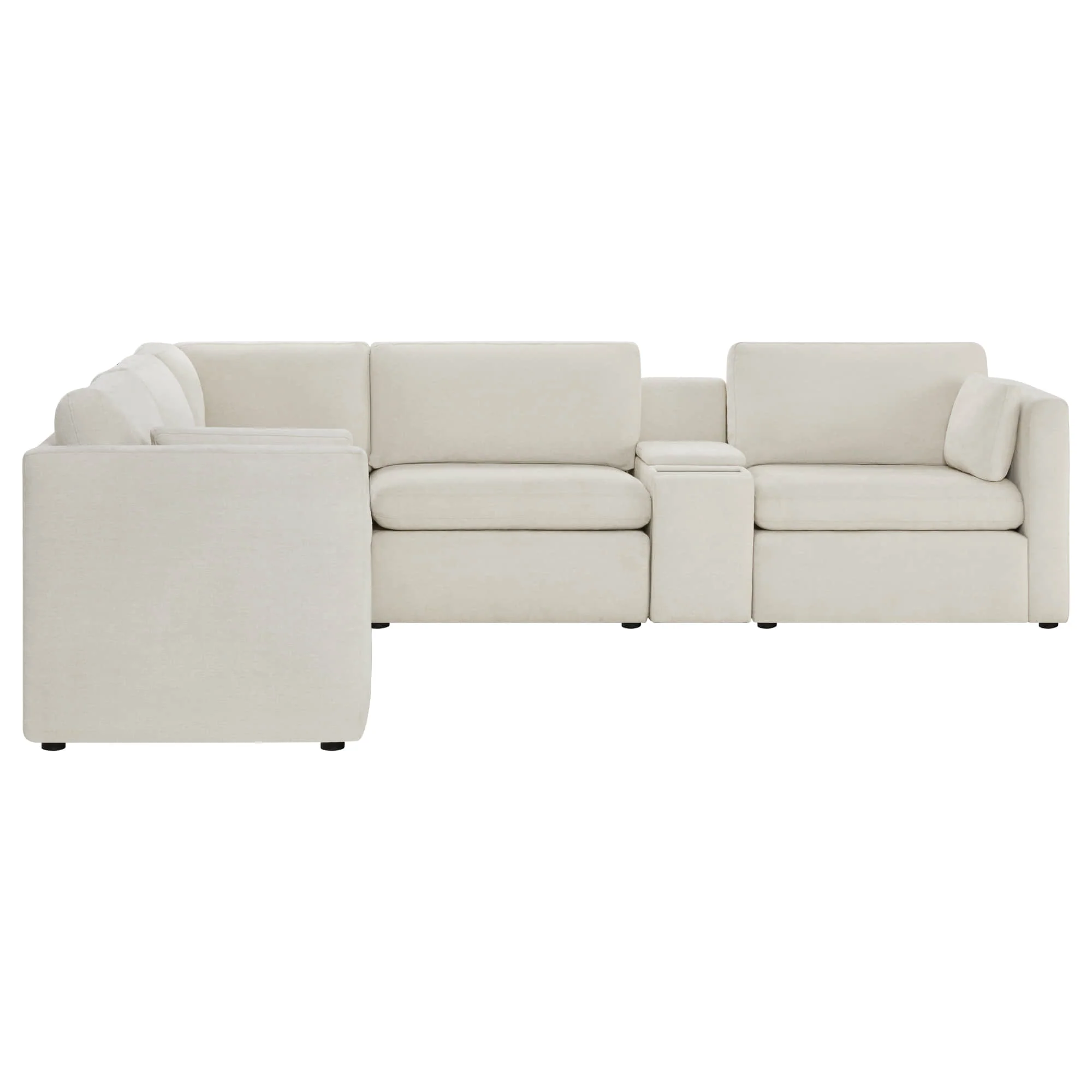 Delaney 5-Seat V Shaped Modular Sofa Chaise - Image 8