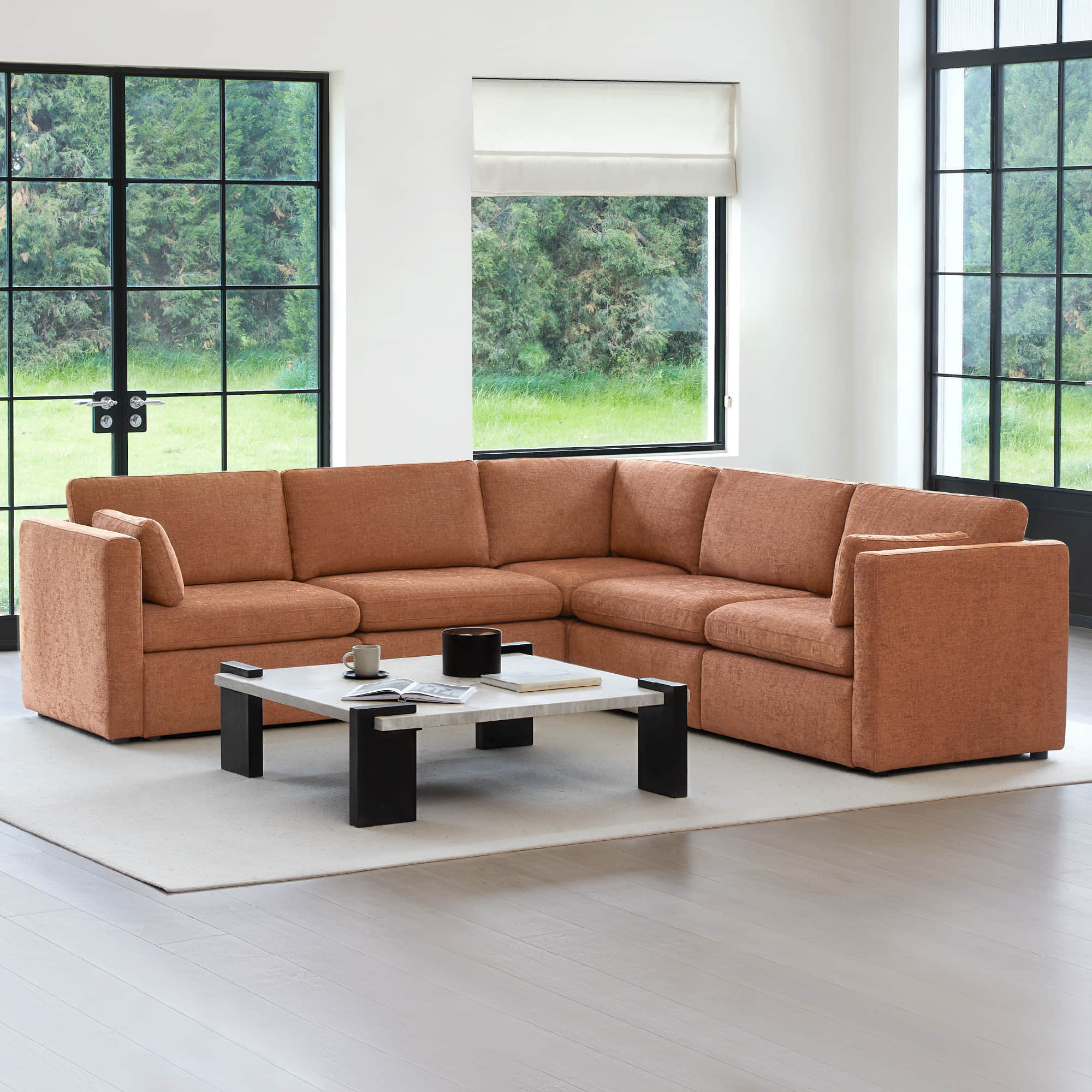 Delaney 5-Seat V Shaped Modular Sofa Chaise - Image 96