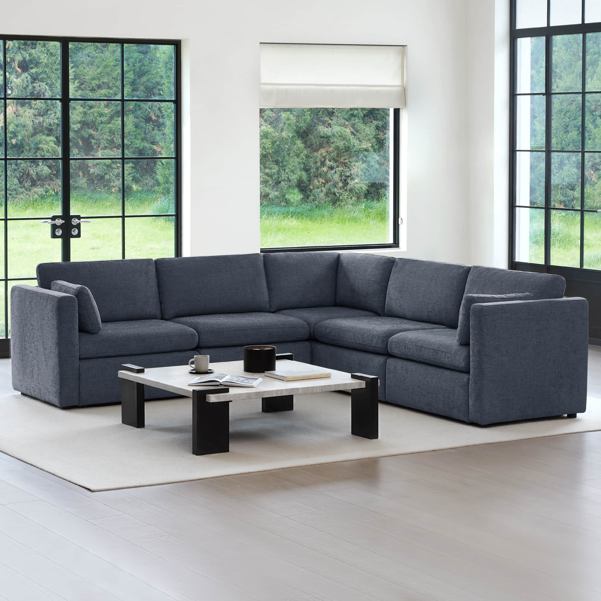 Delaney 5-Seat V Shaped Modular Sofa Chaise - Image 97