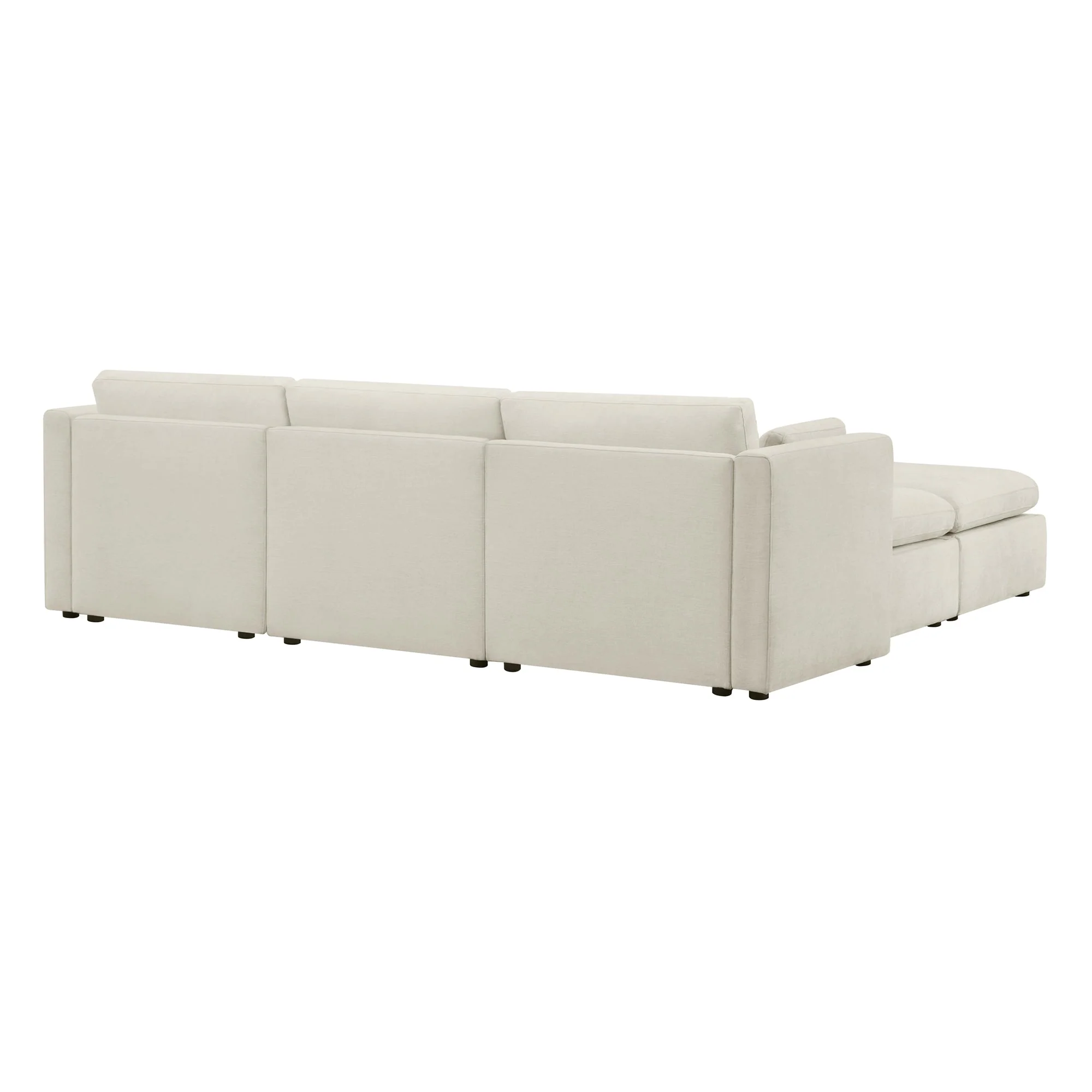 Delaney 5-Seat Modular Sofa Chaise with Storage Ottomans - Image 6
