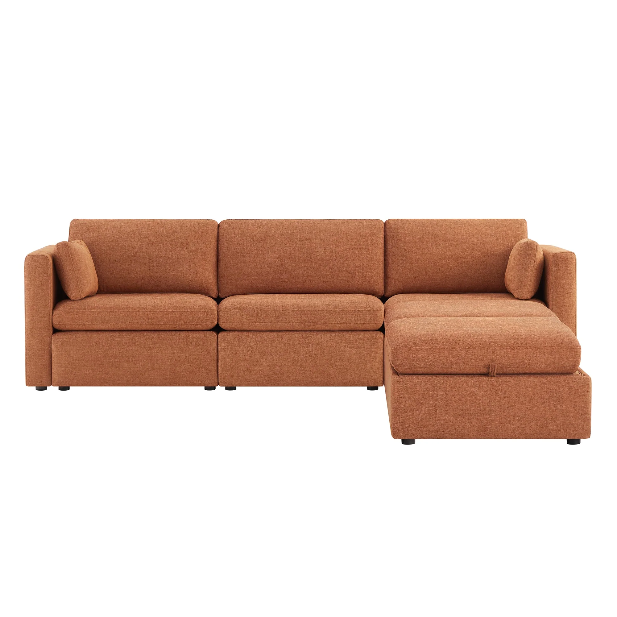 Delaney 5-Seat Modular Sofa Chaise with Storage Ottomans - Image 63