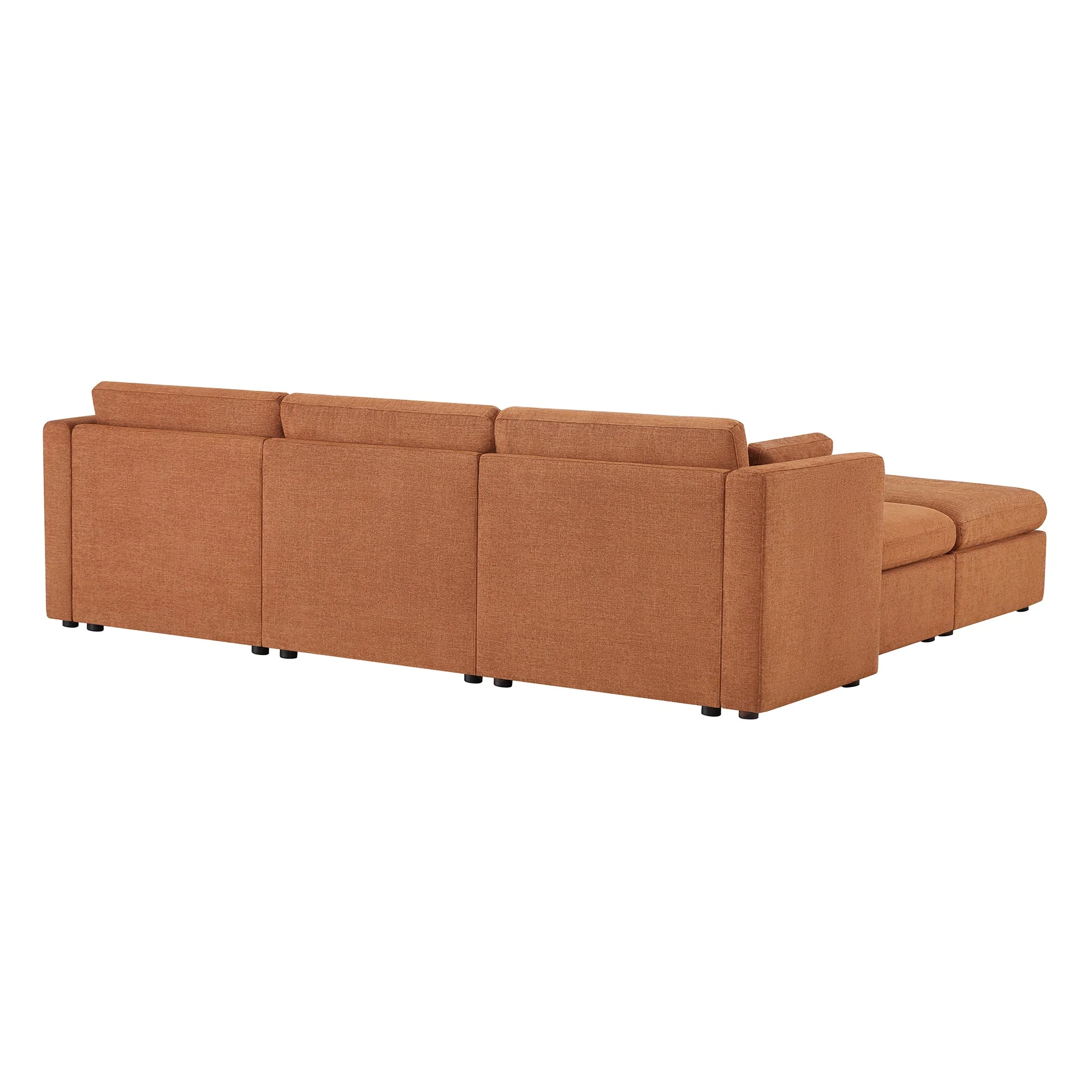 Delaney 5-Seat Modular Sofa Chaise with Storage Ottomans - Image 65