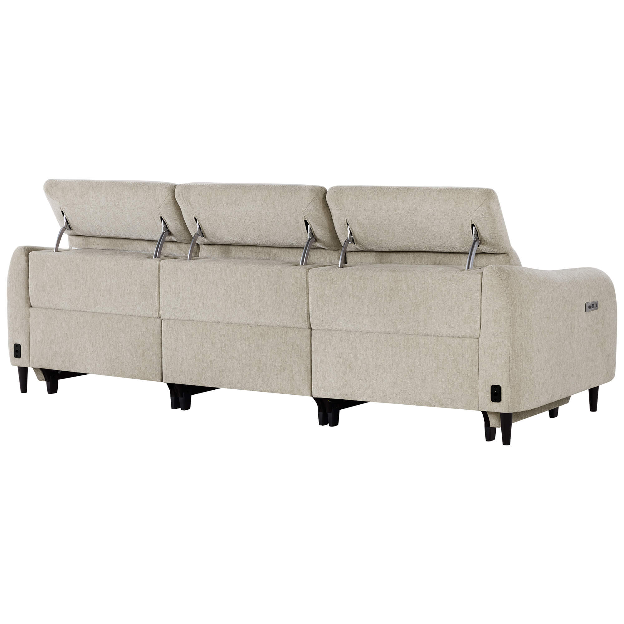 Diya Soft & Breathable 3-Seater Reclining Sofa with Power Headrest - Image 15