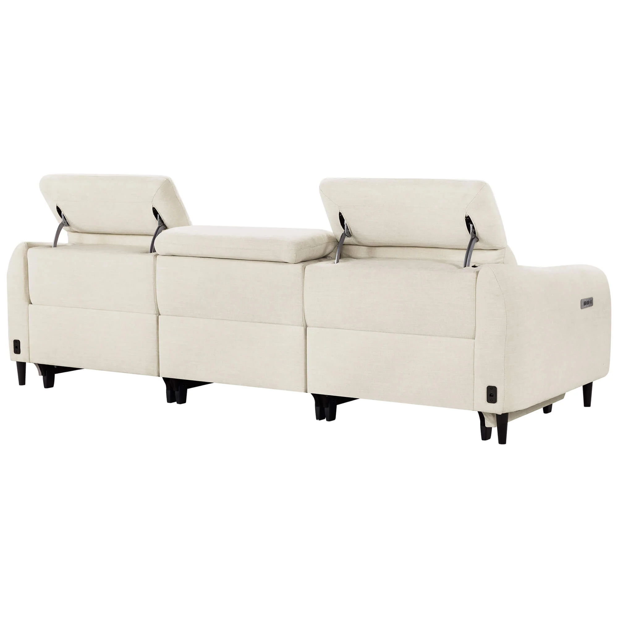 Diya Soft & Breathable 3-Seater Reclining Sofa with Power Headrest - Image 22