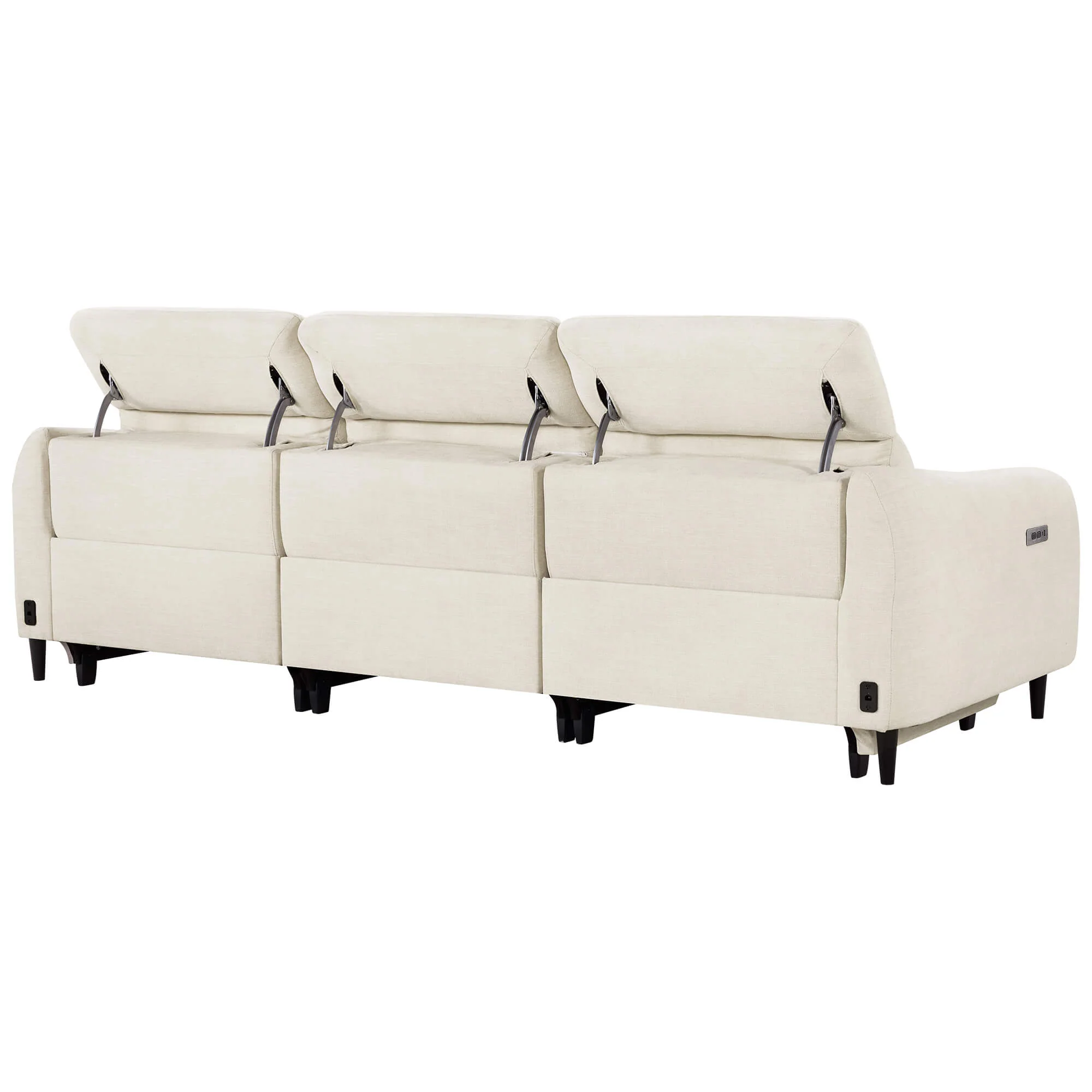 Diya Soft & Breathable 3-Seater Reclining Sofa with Power Headrest - Image 23