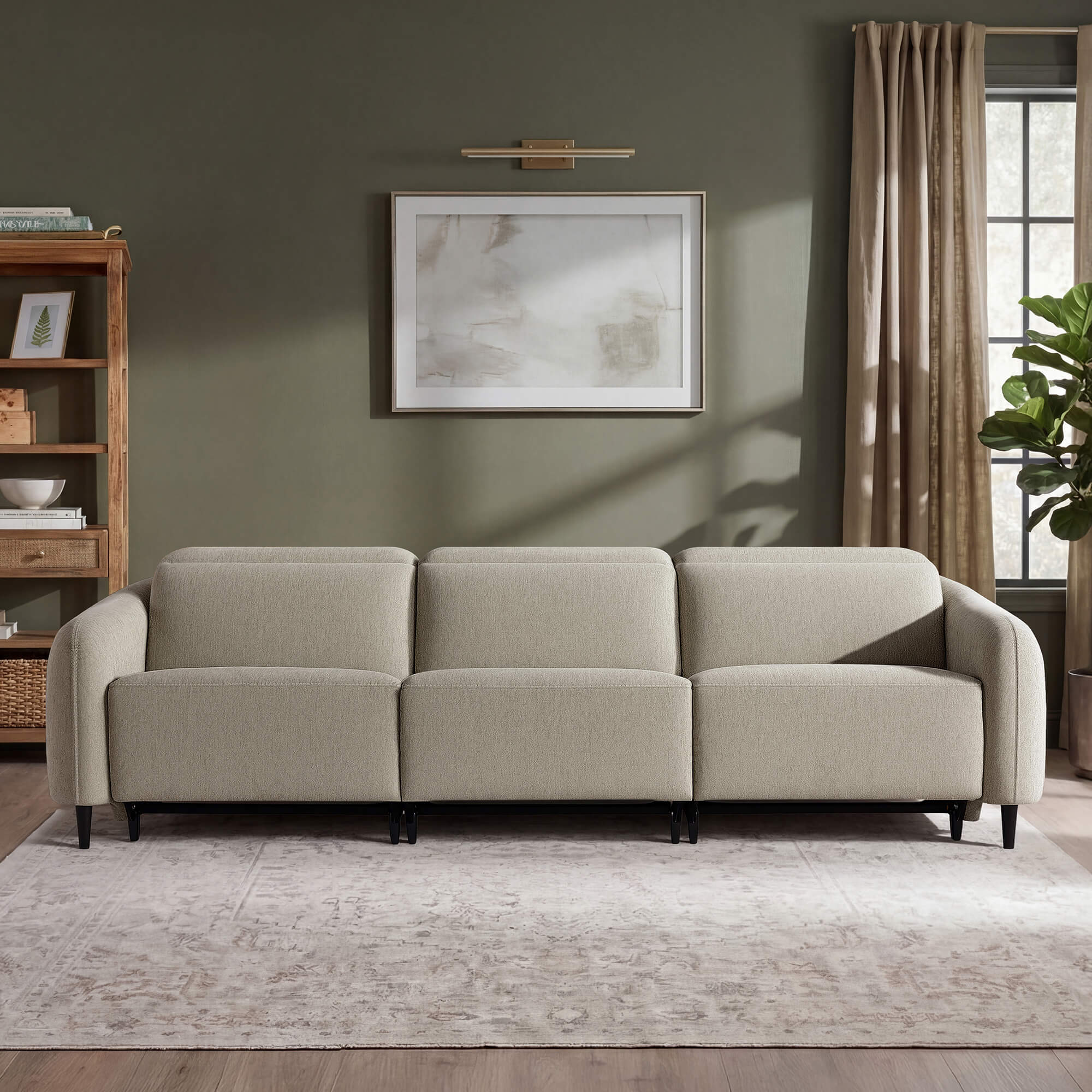 Diya Soft & Breathable 3-Seater Reclining Sofa with Power Headrest - Image 27