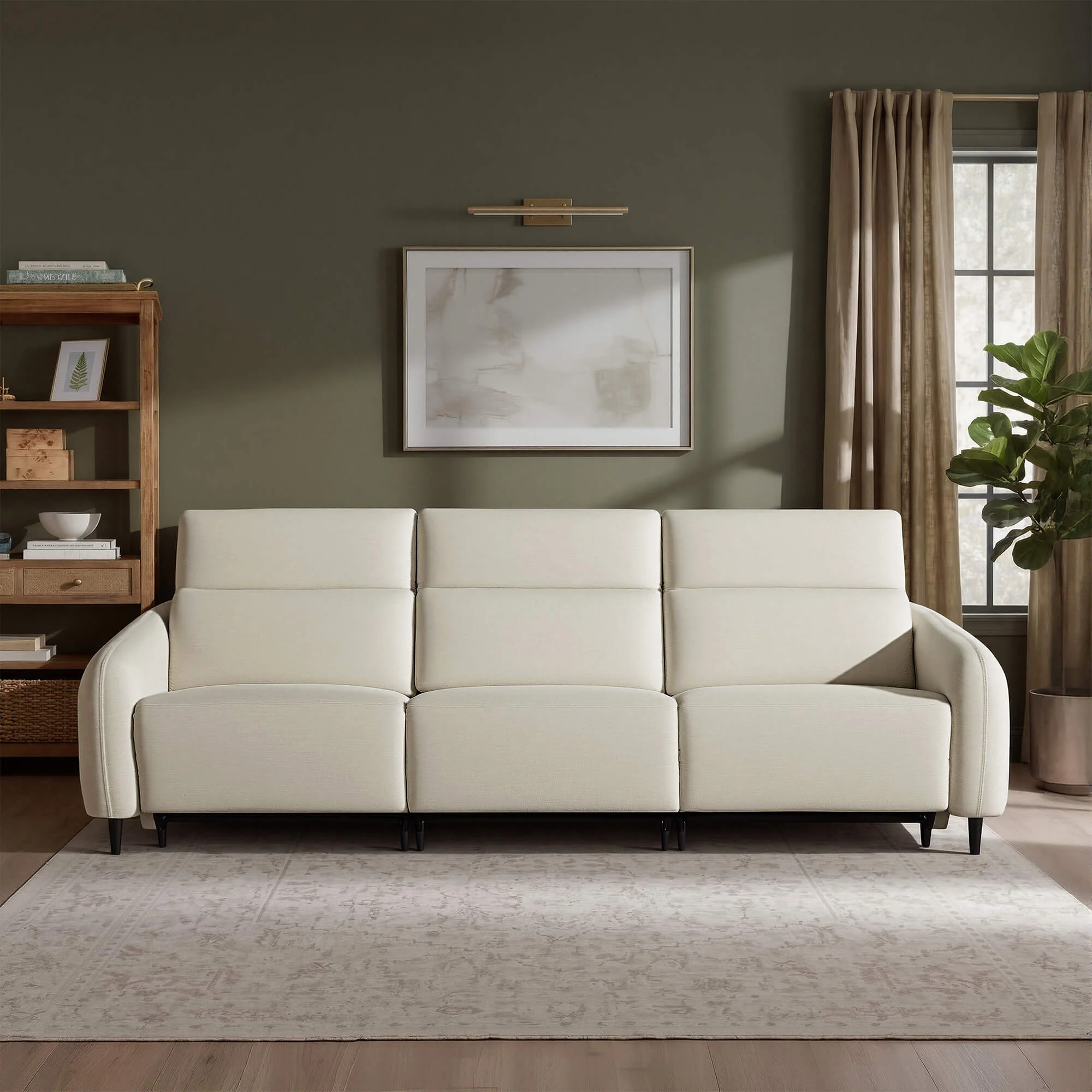 Diya Soft & Breathable 3-Seater Reclining Sofa with Power Headrest - Image 28