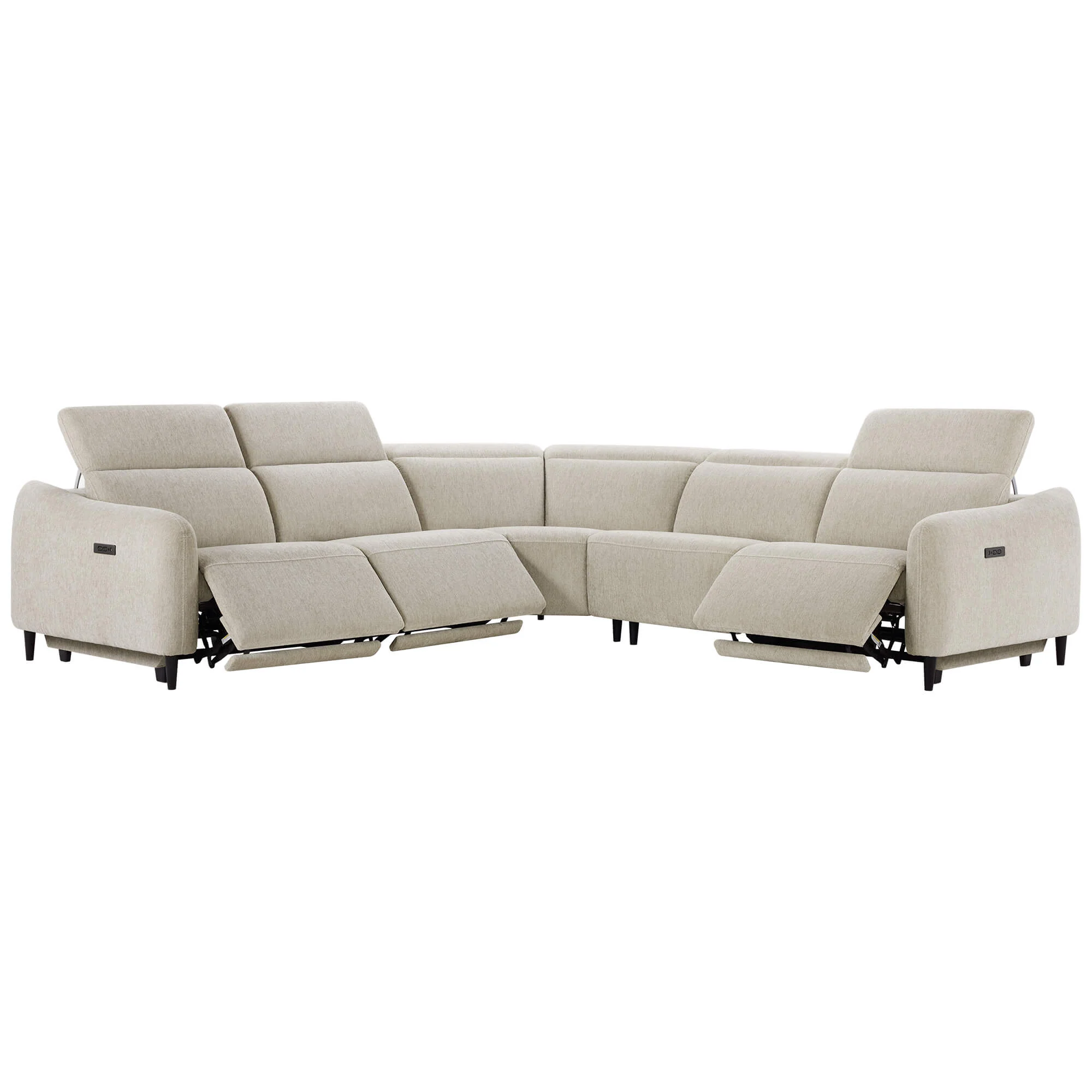 Diya Soft & Breathable 5-Seater Reclining Sofa with Power Headrest - Image 11