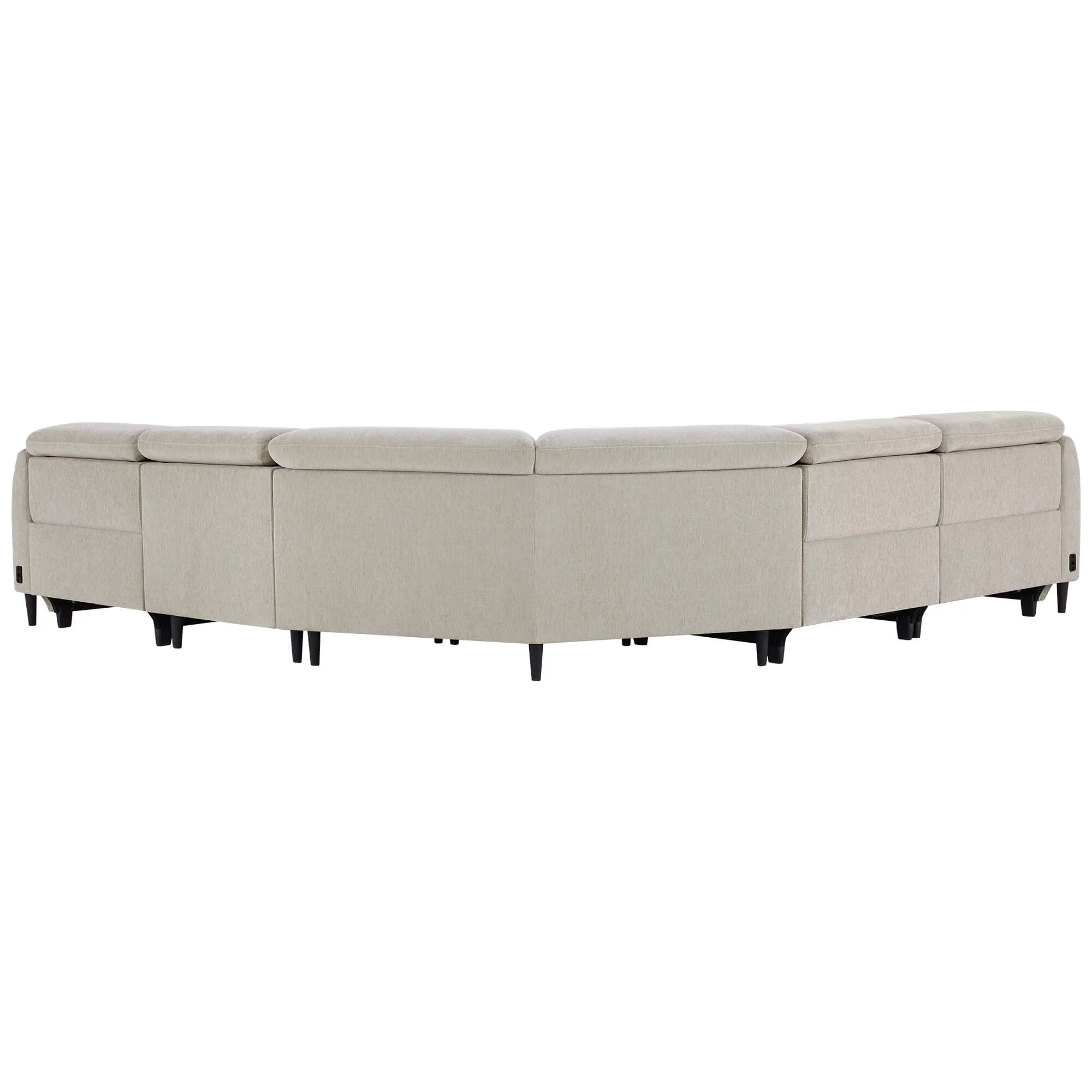 Diya Soft & Breathable 5-Seater Reclining Sofa with Power Headrest - Image 12