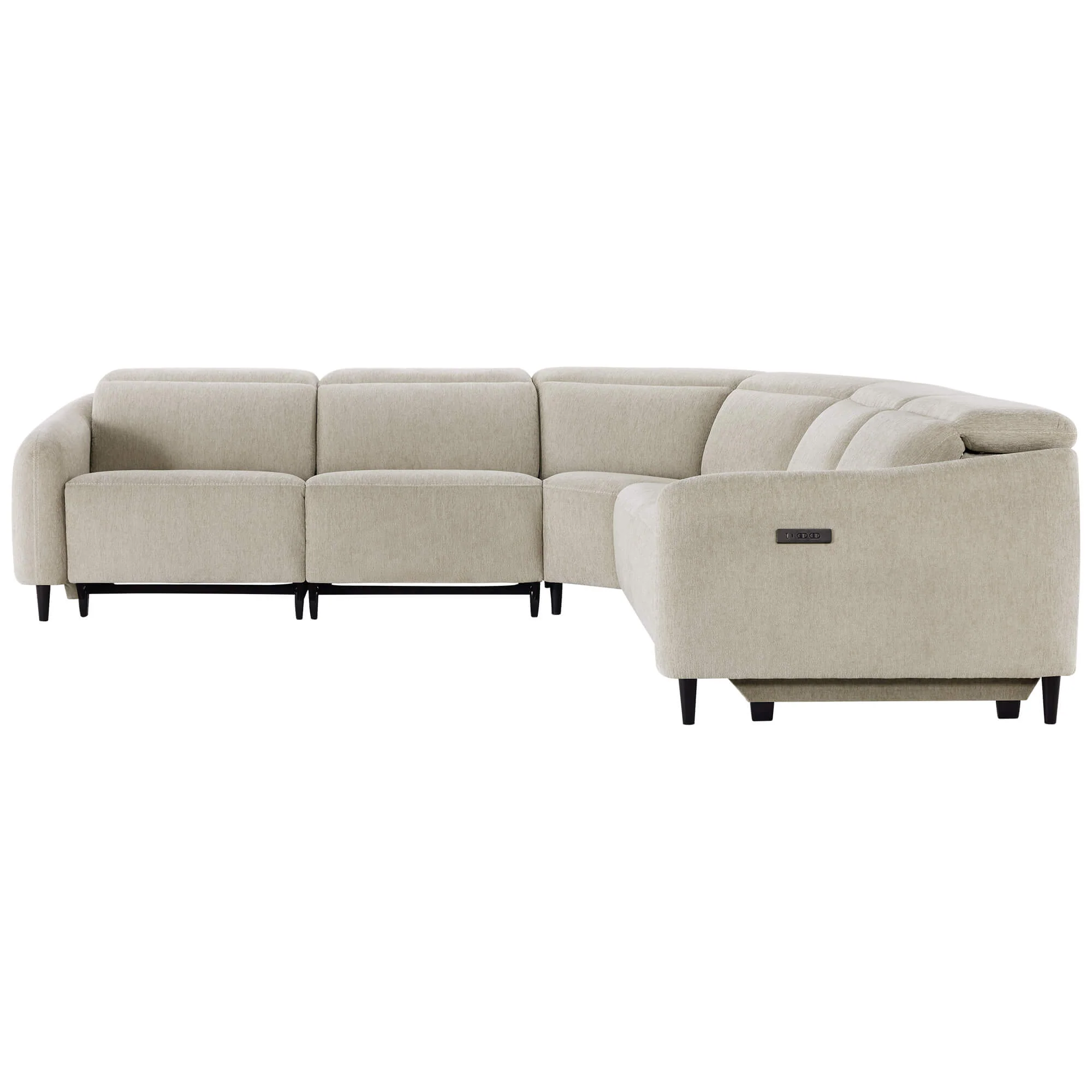 Diya Soft & Breathable 5-Seater Reclining Sofa with Power Headrest - Image 13