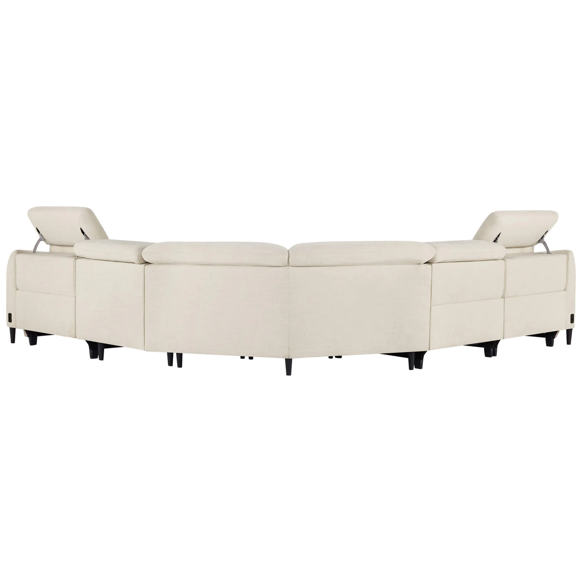 Diya Soft & Breathable 5-Seater Reclining Sofa with Power Headrest - Image 19