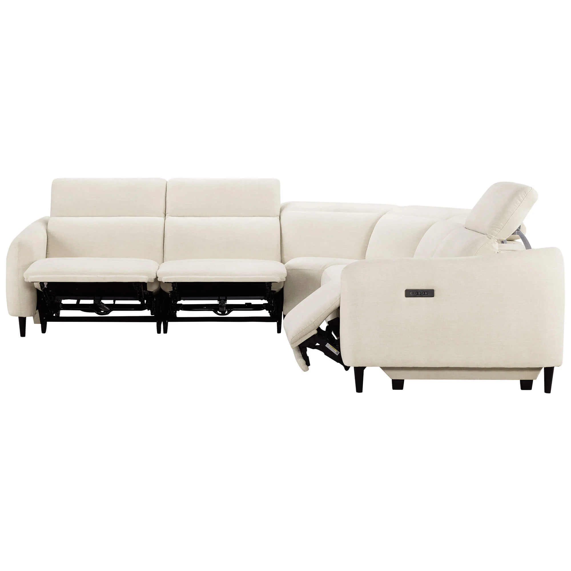 Diya Soft & Breathable 5-Seater Reclining Sofa with Power Headrest - Image 22