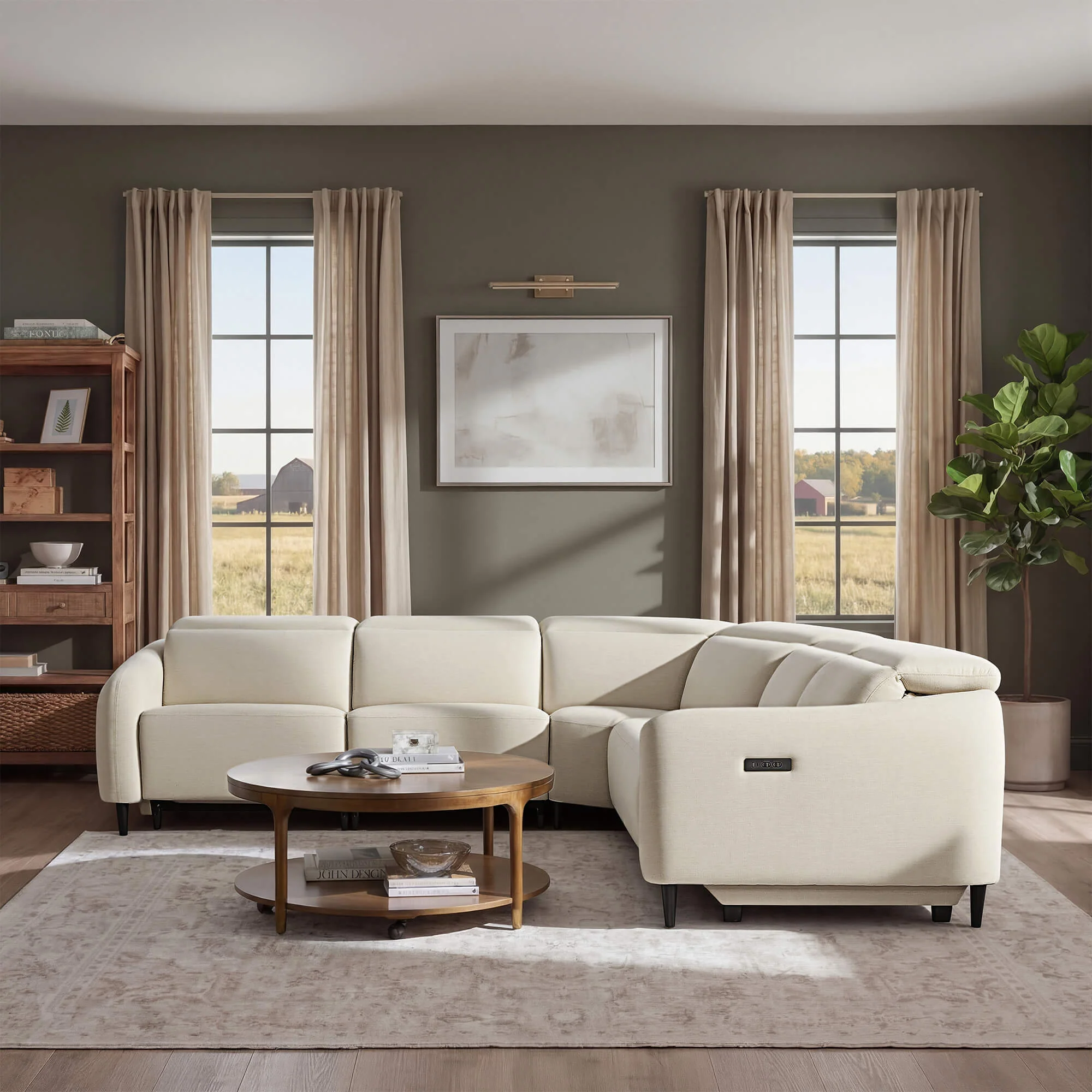 Diya Soft & Breathable 5-Seater Reclining Sofa with Power Headrest - Image 30