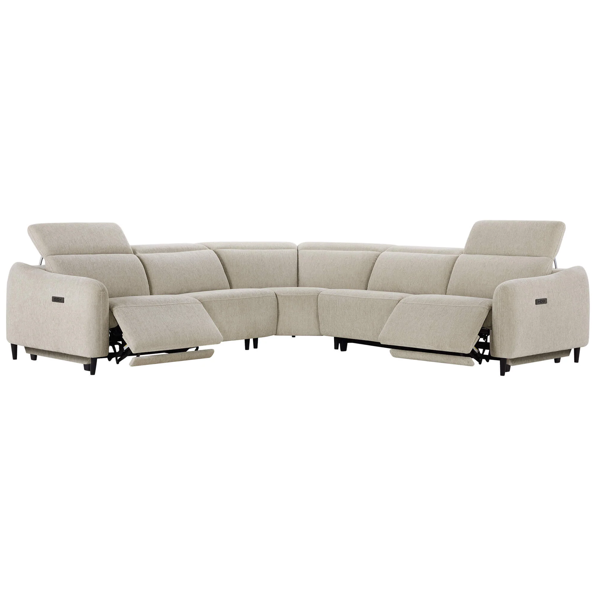 Diya Soft & Breathable 5-Seater Reclining Sofa with Power Headrest - Image 7