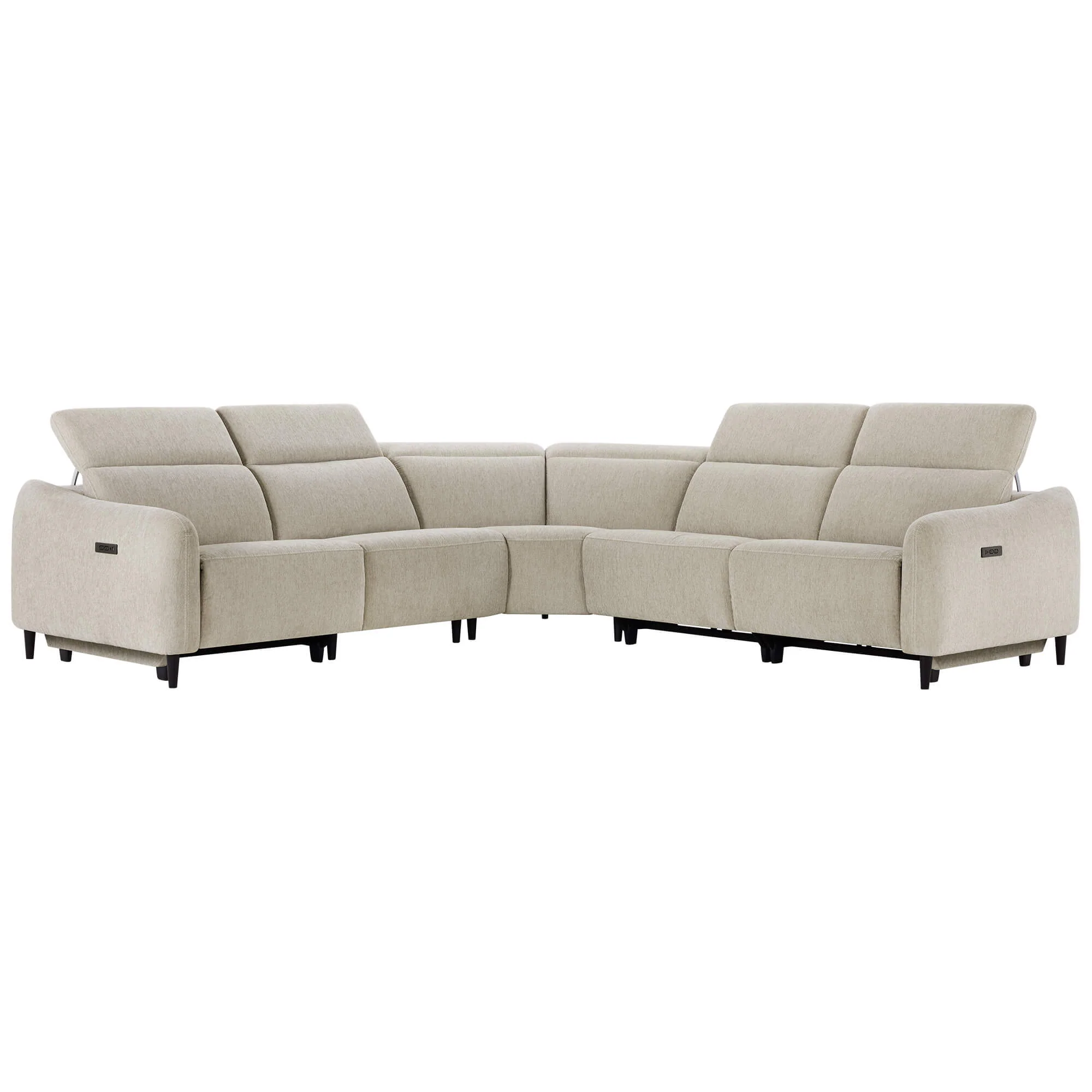 Diya Soft & Breathable 5-Seater Reclining Sofa with Power Headrest - Image 9
