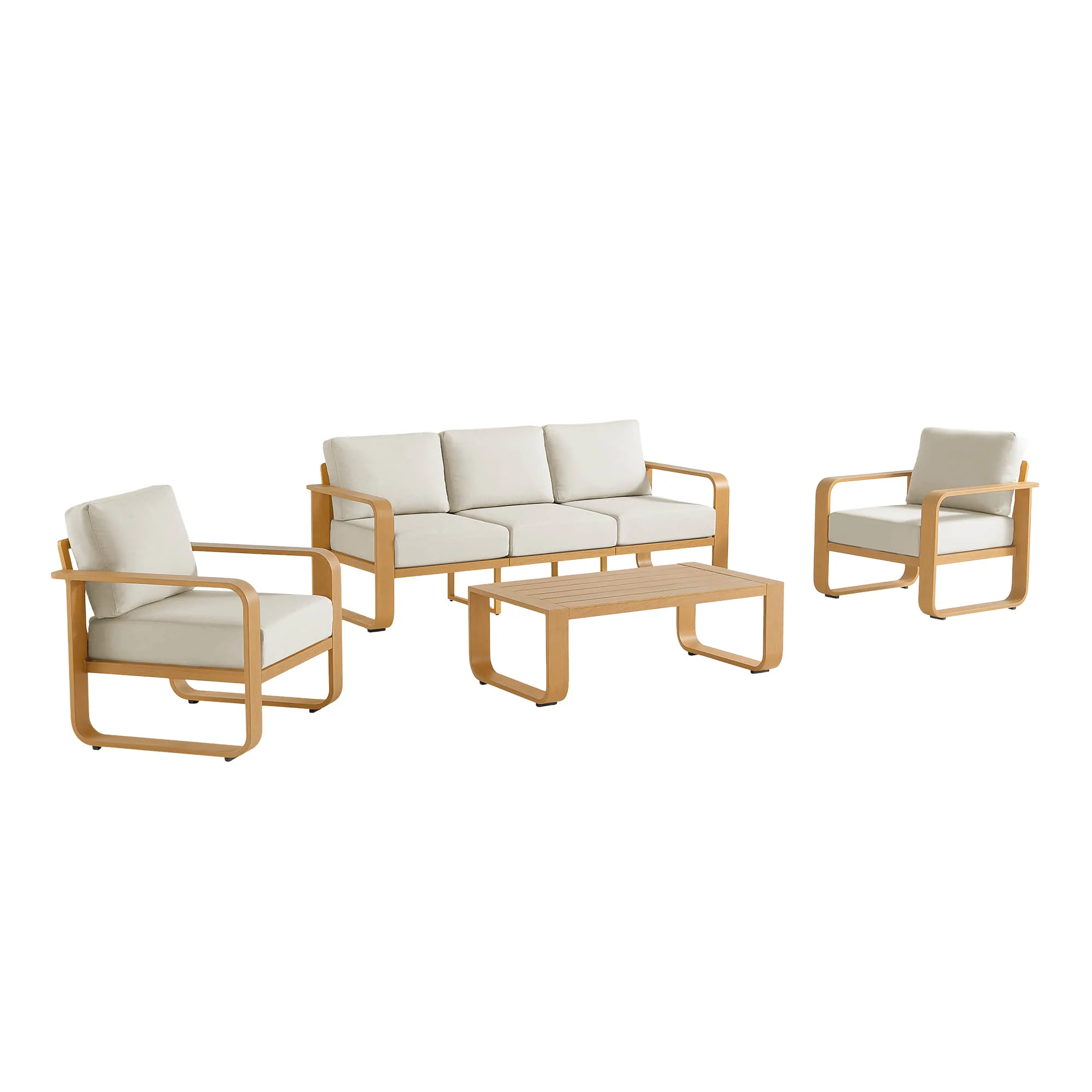 Dylan Modern 4-Piece Outdoor Patio Sofa Set - Image 62
