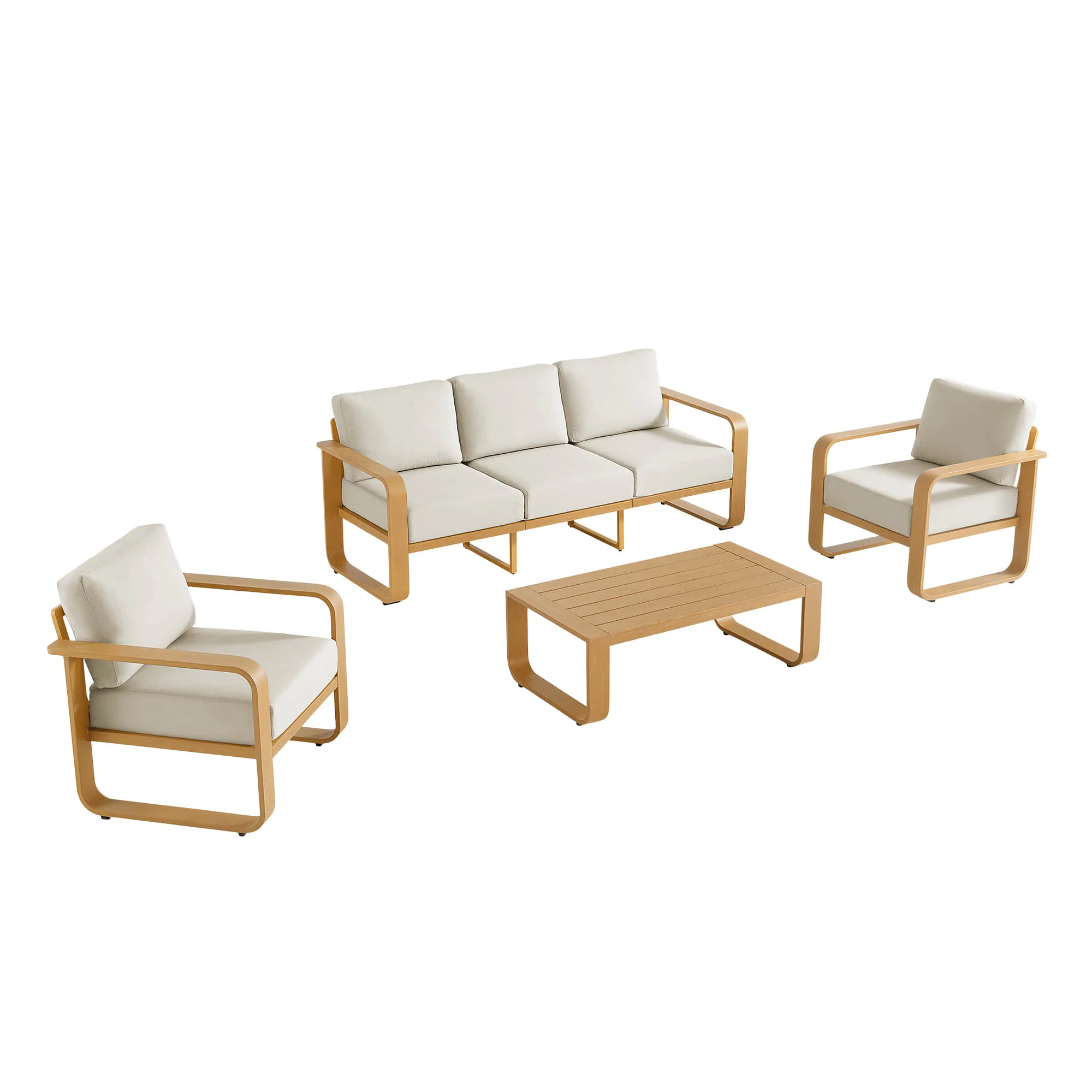 Dylan Modern 4-Piece Outdoor Patio Sofa Set - Image 64