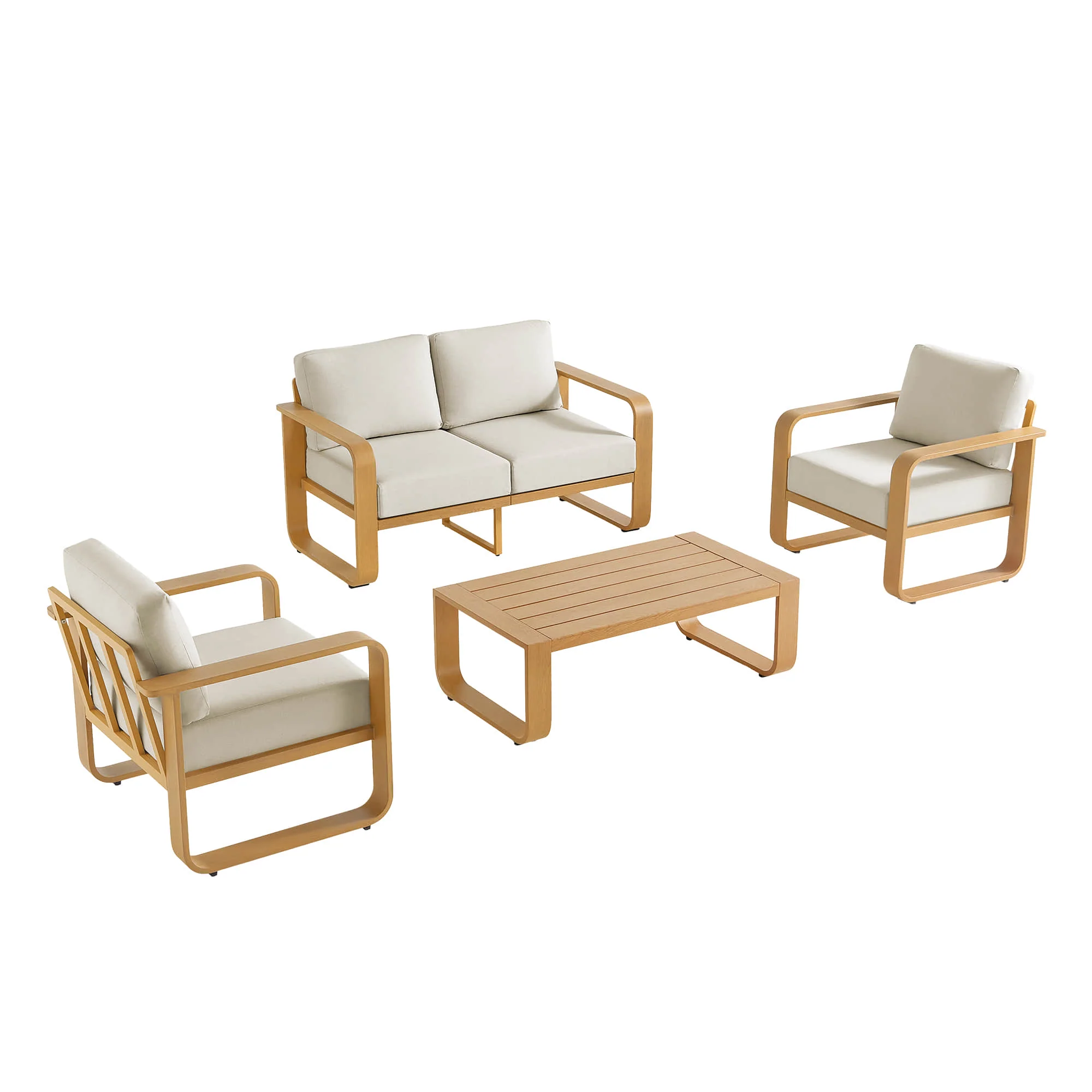 Dylan Modern 4-Piece Outdoor Patio Sofa Set - Image 73
