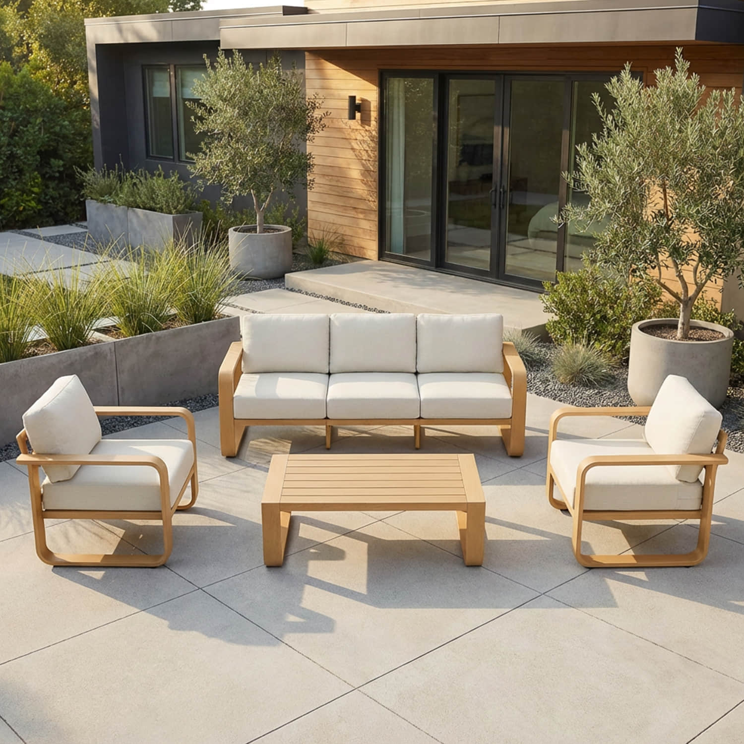 Dylan Modern 4-Piece Outdoor Patio Sofa Set - Image 78