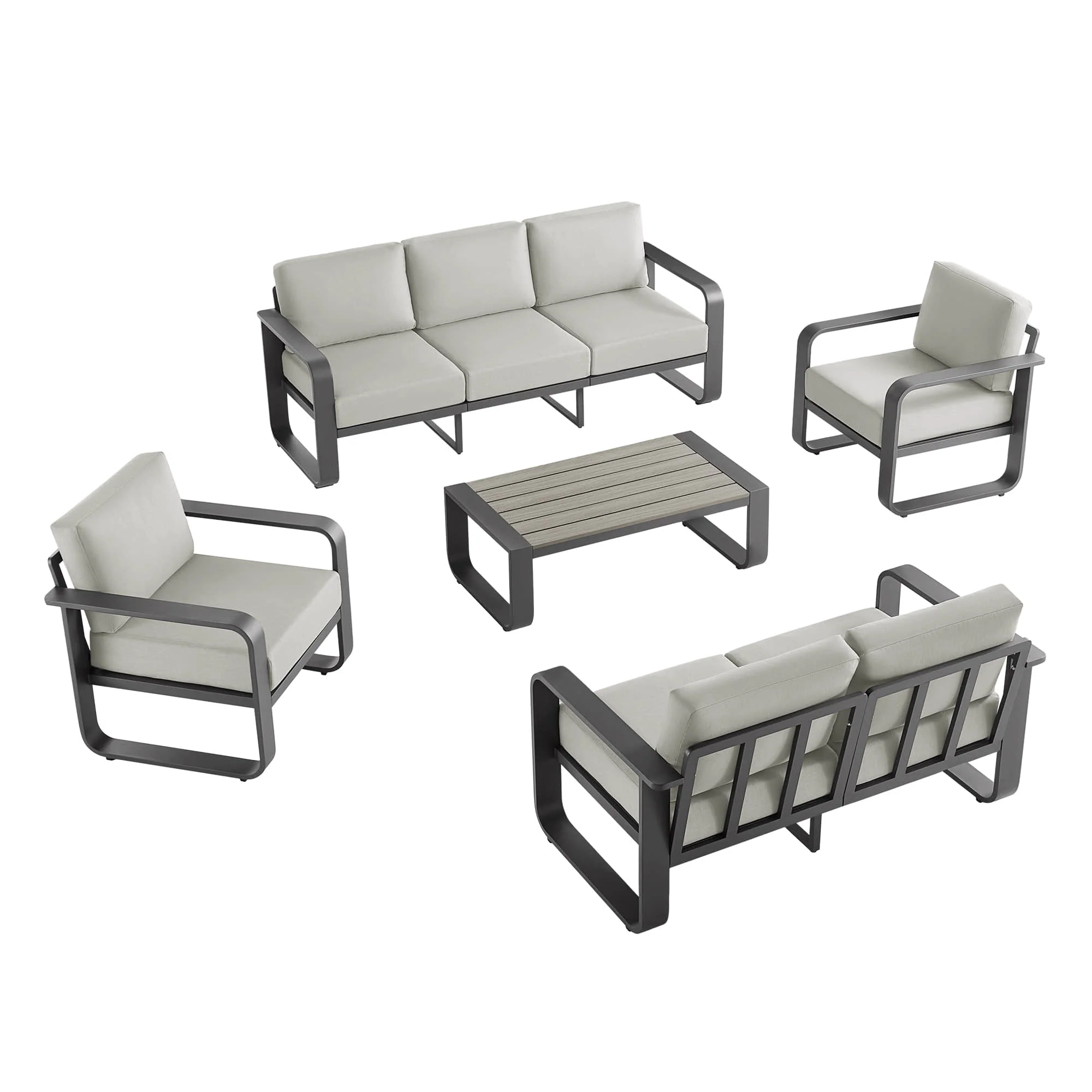Dylan Modern 5-Piece Outdoor Patio Sofa Set - Image 3