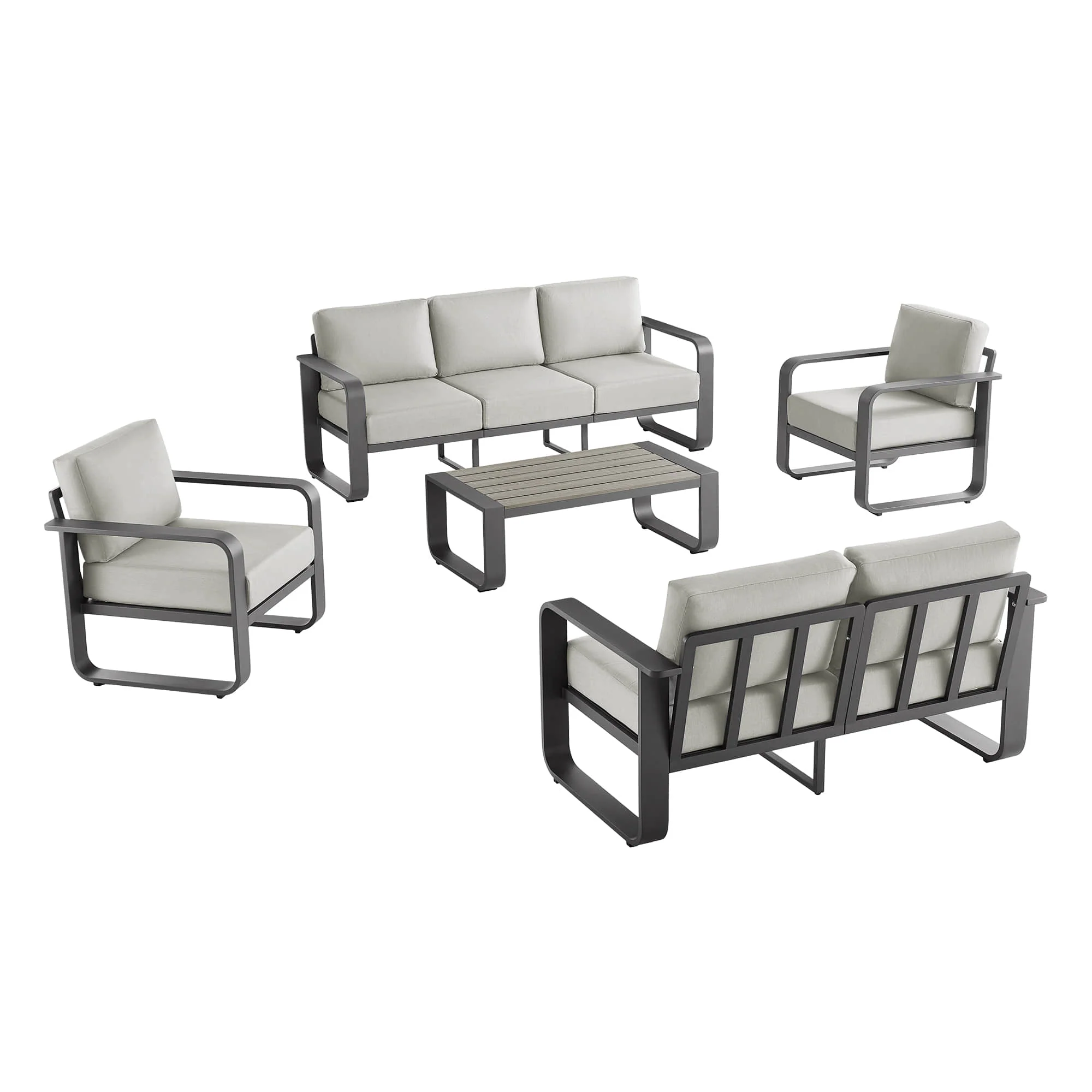 Dylan Modern 5-Piece Outdoor Patio Sofa Set - Image 4