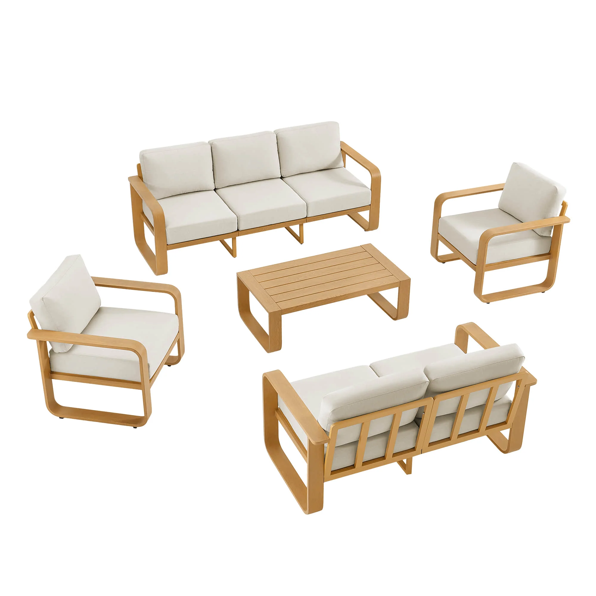 Dylan Modern 5-Piece Outdoor Patio Sofa Set - Image 5