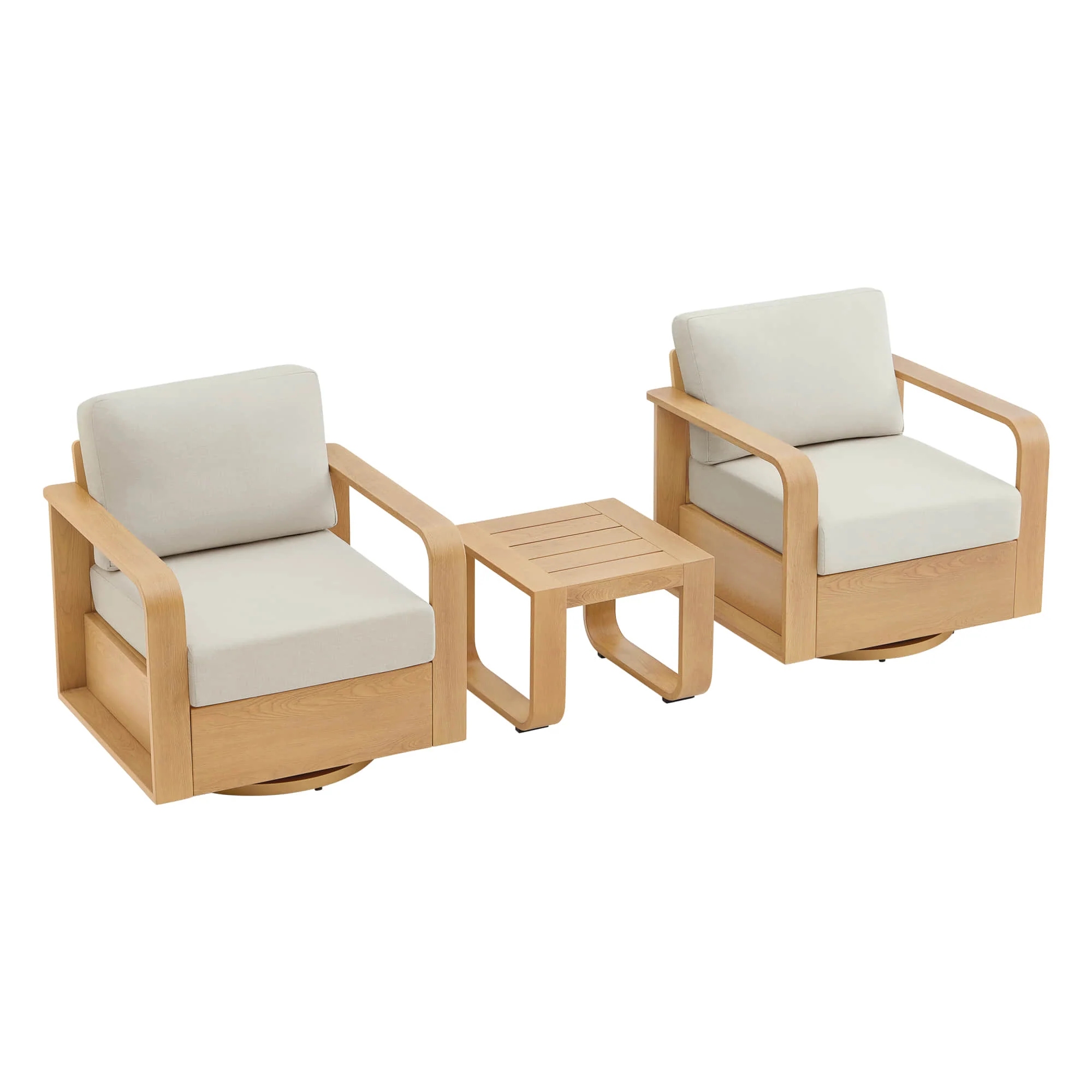 Dylan Modern Outdoor Swivel Patio Bistro Set - Image 16