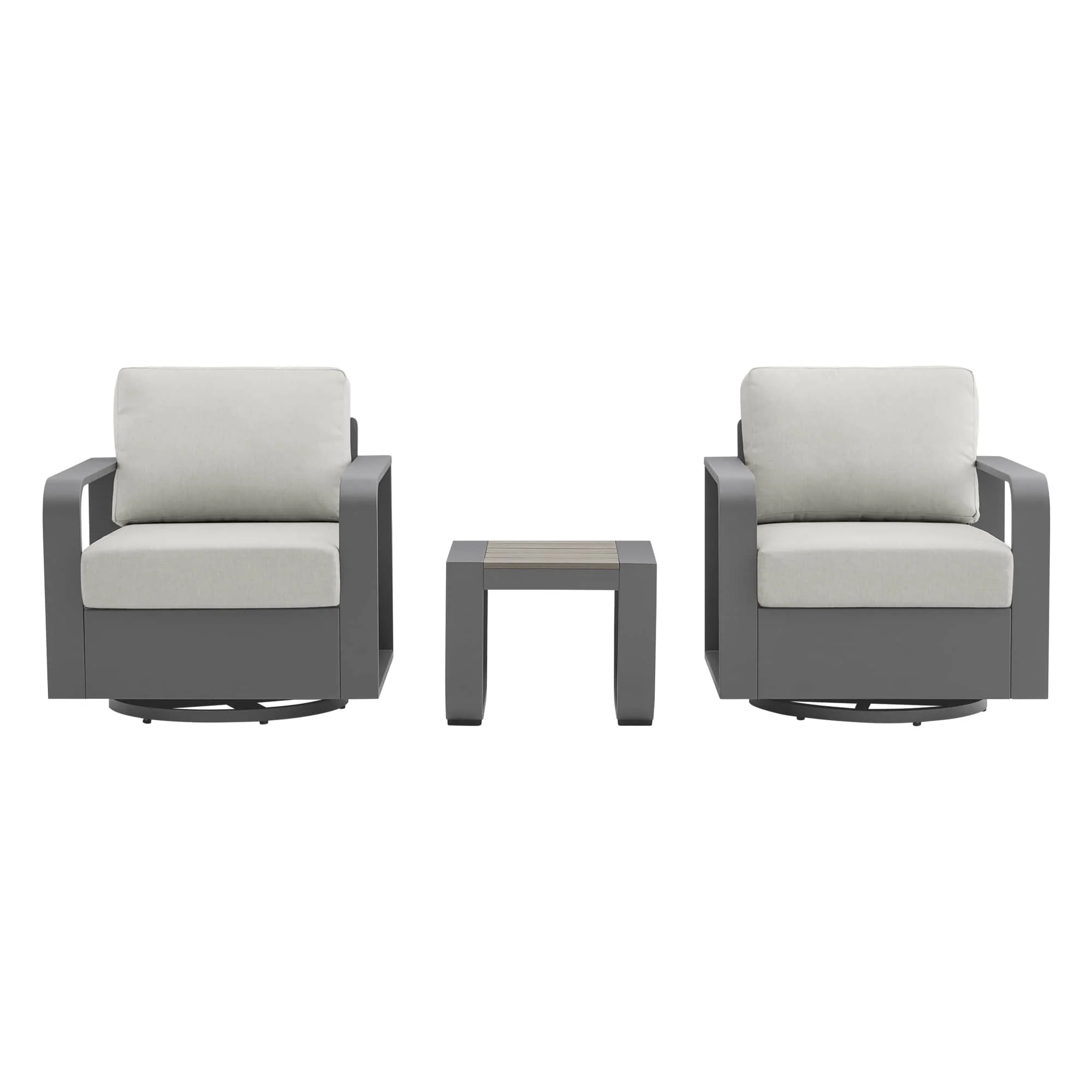 Dylan Modern Outdoor Swivel Patio Bistro Set - Image 17