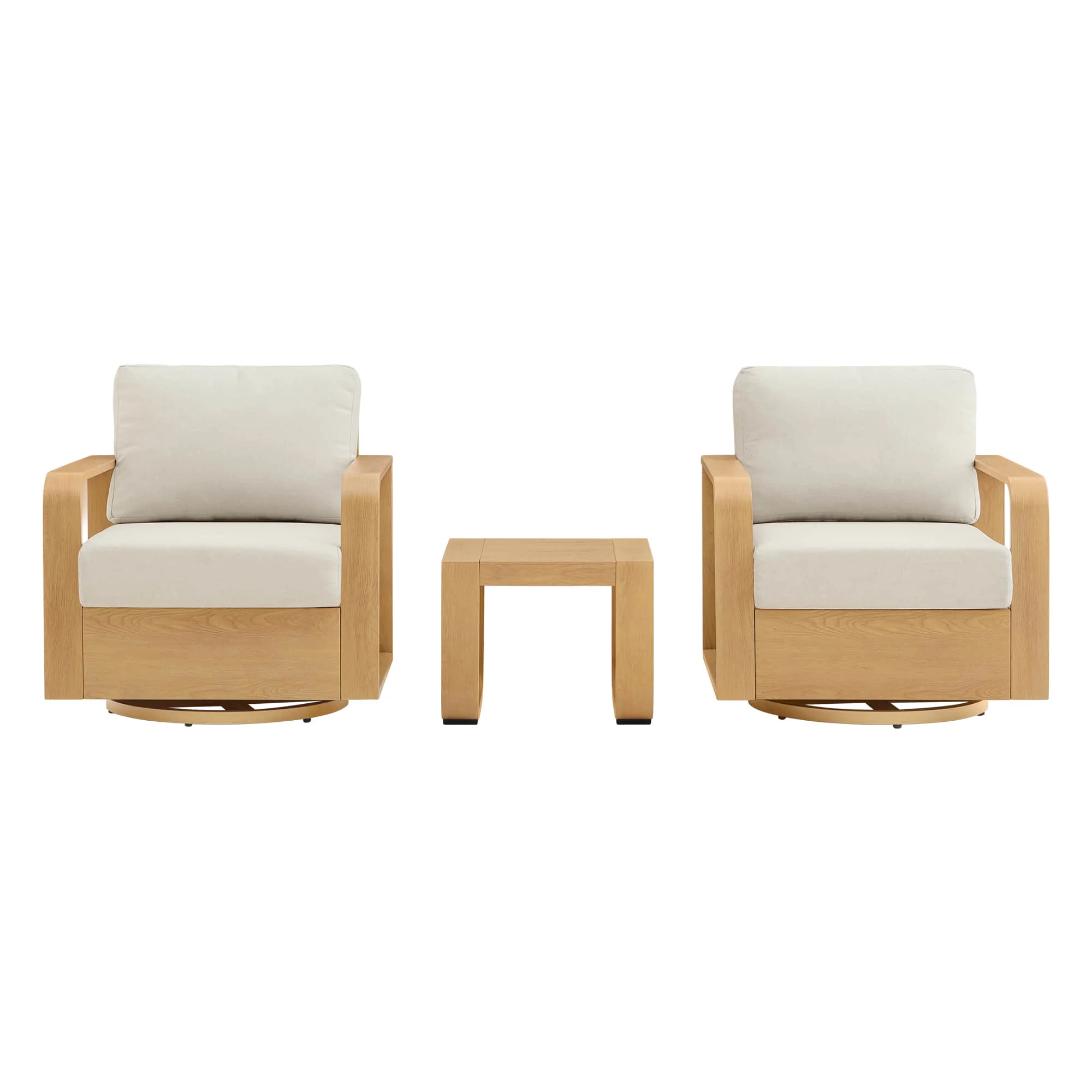 Dylan Modern Outdoor Swivel Patio Bistro Set - Image 18