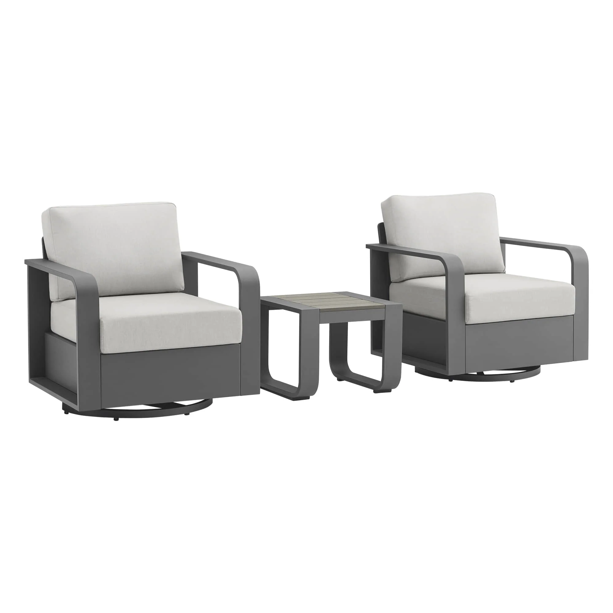 Dylan Modern Outdoor Swivel Patio Bistro Set - Image 22