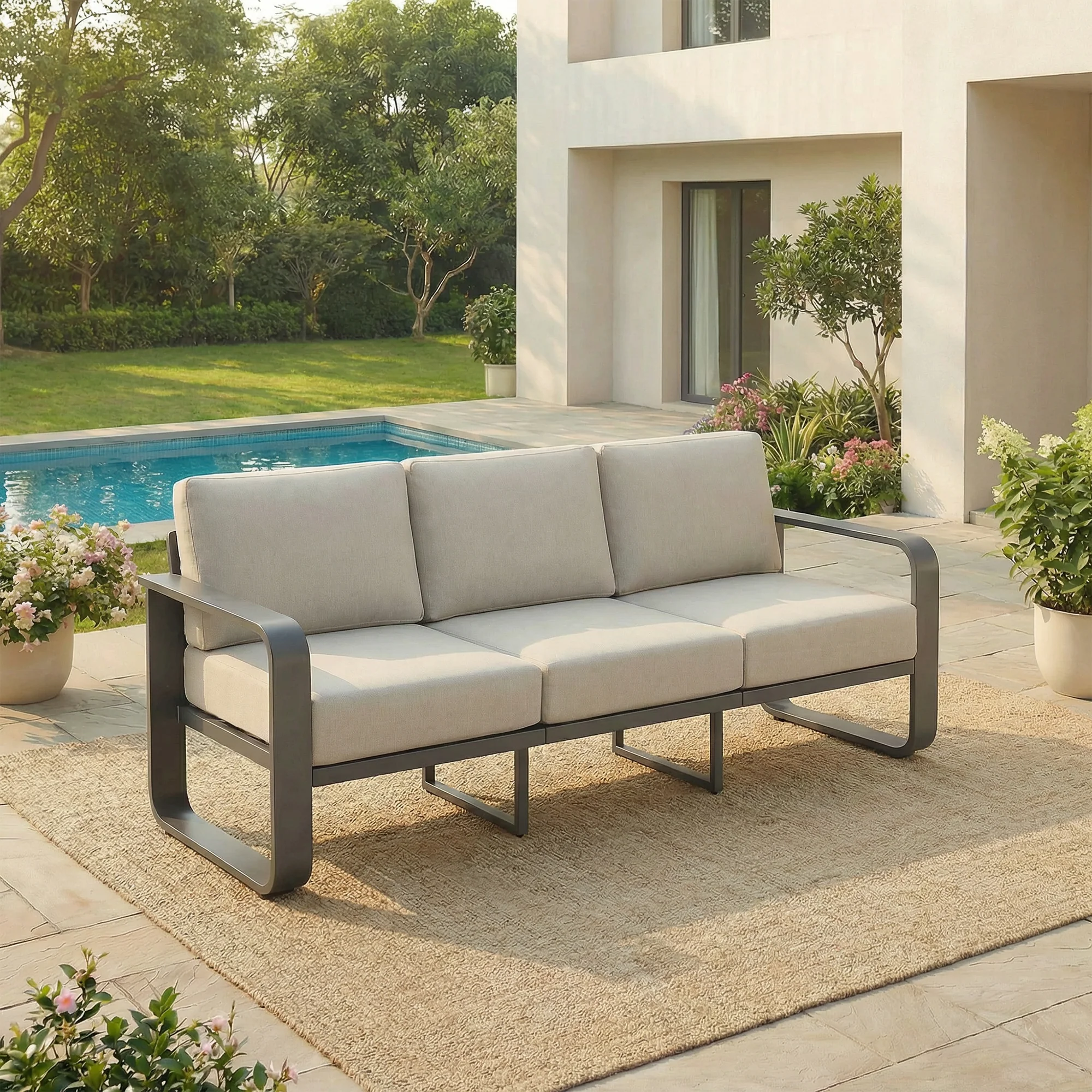 Dylan Modern Outdoor Patio Sofa - Image 16