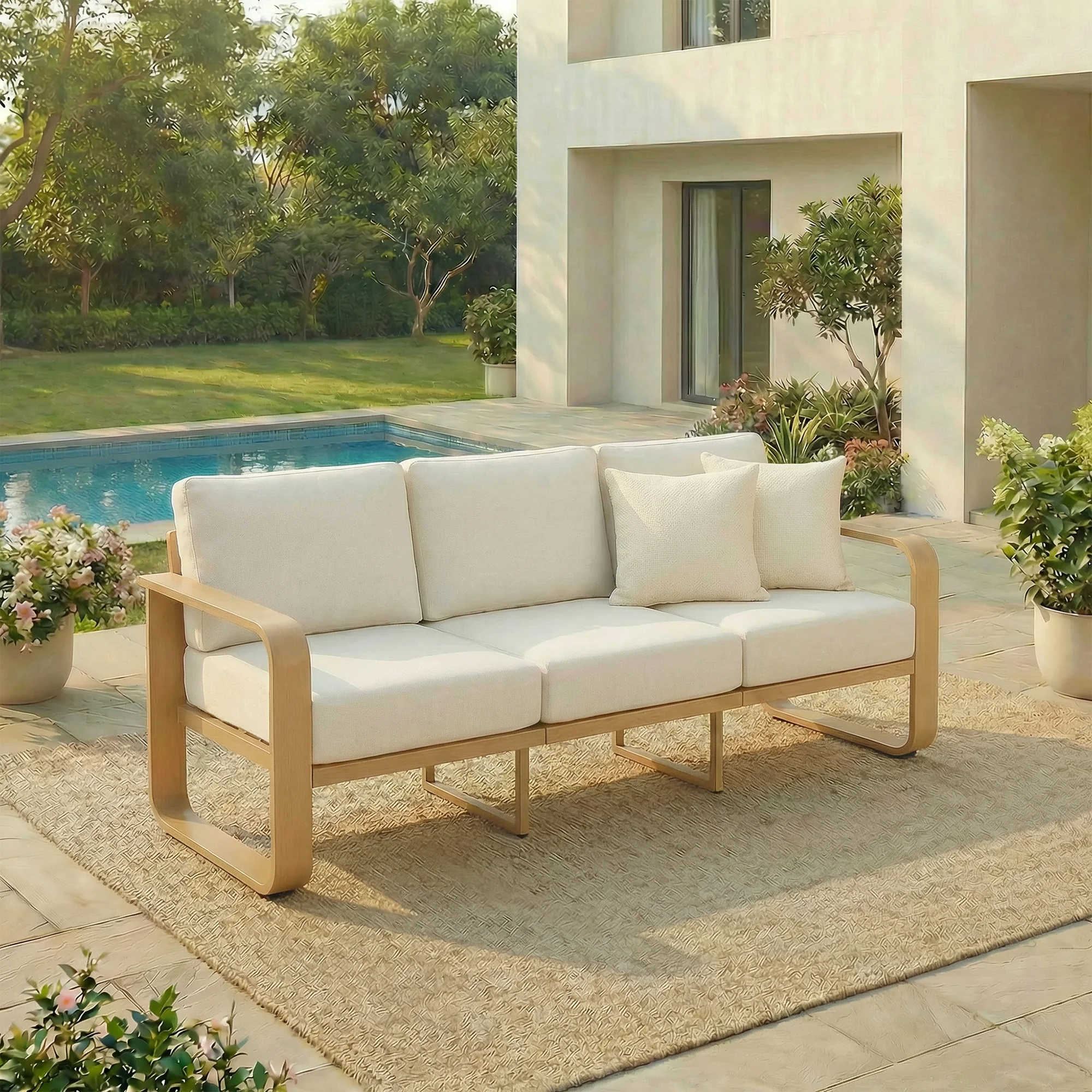 Dylan Modern Outdoor Patio Sofa - Image 4
