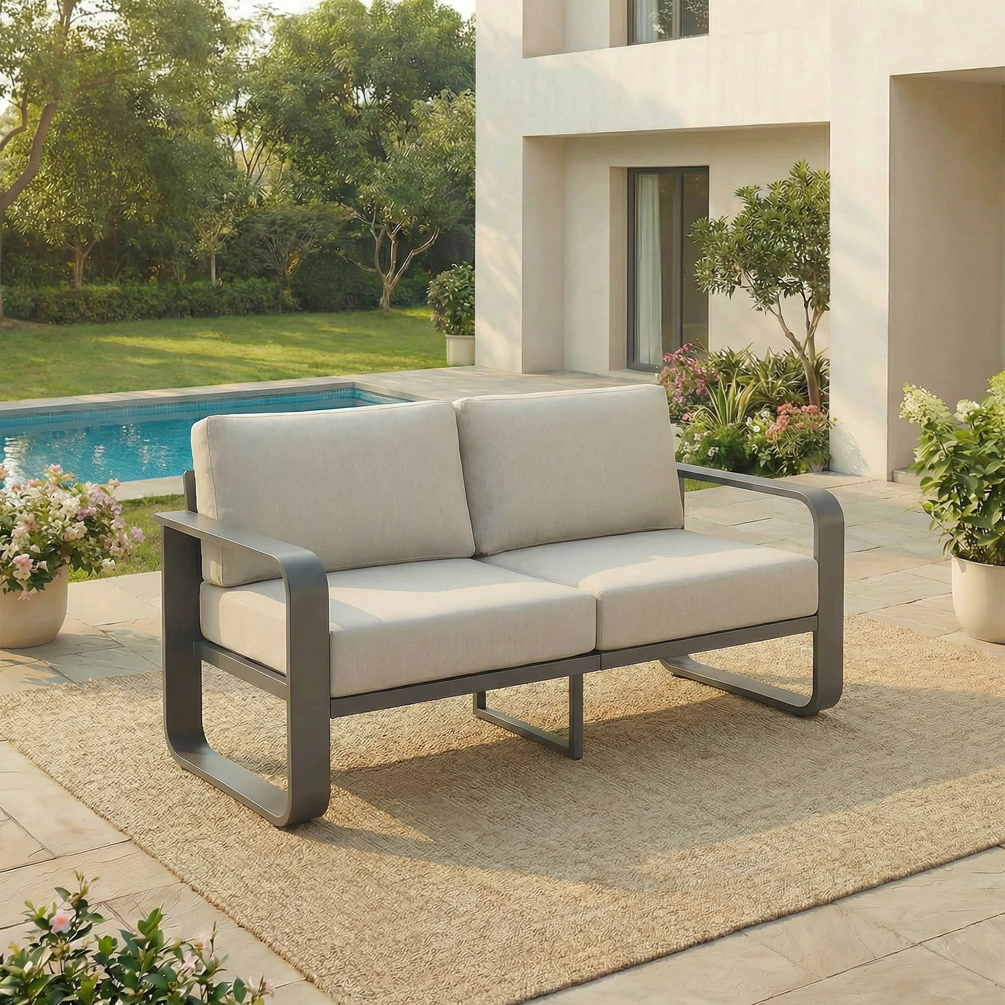 Dylan Modern 4-Piece Outdoor Patio Sofa Set - Image 80