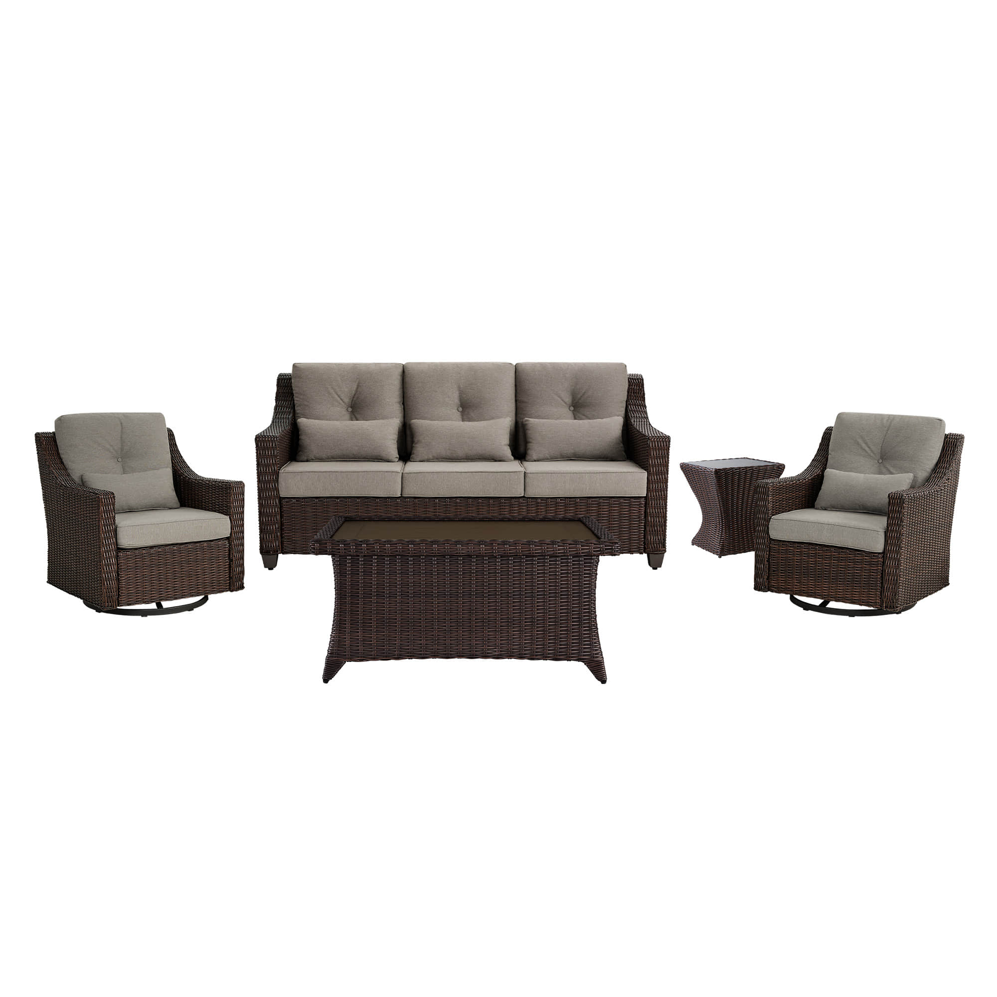 Elara Outdoor Rattan Sofa Set - 5 Seats - Image 106