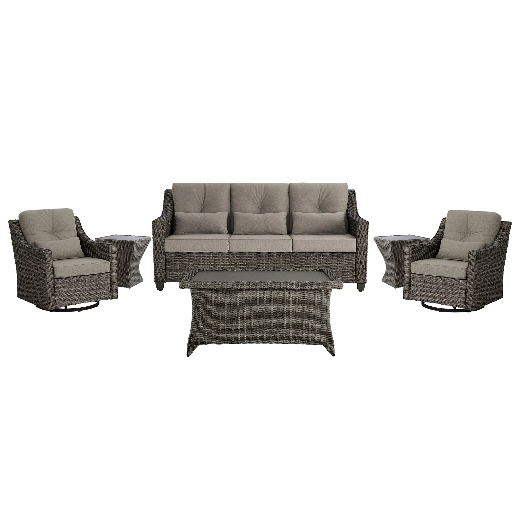 Elara Outdoor Rattan Sofa Set - 5 Seats - Image 108