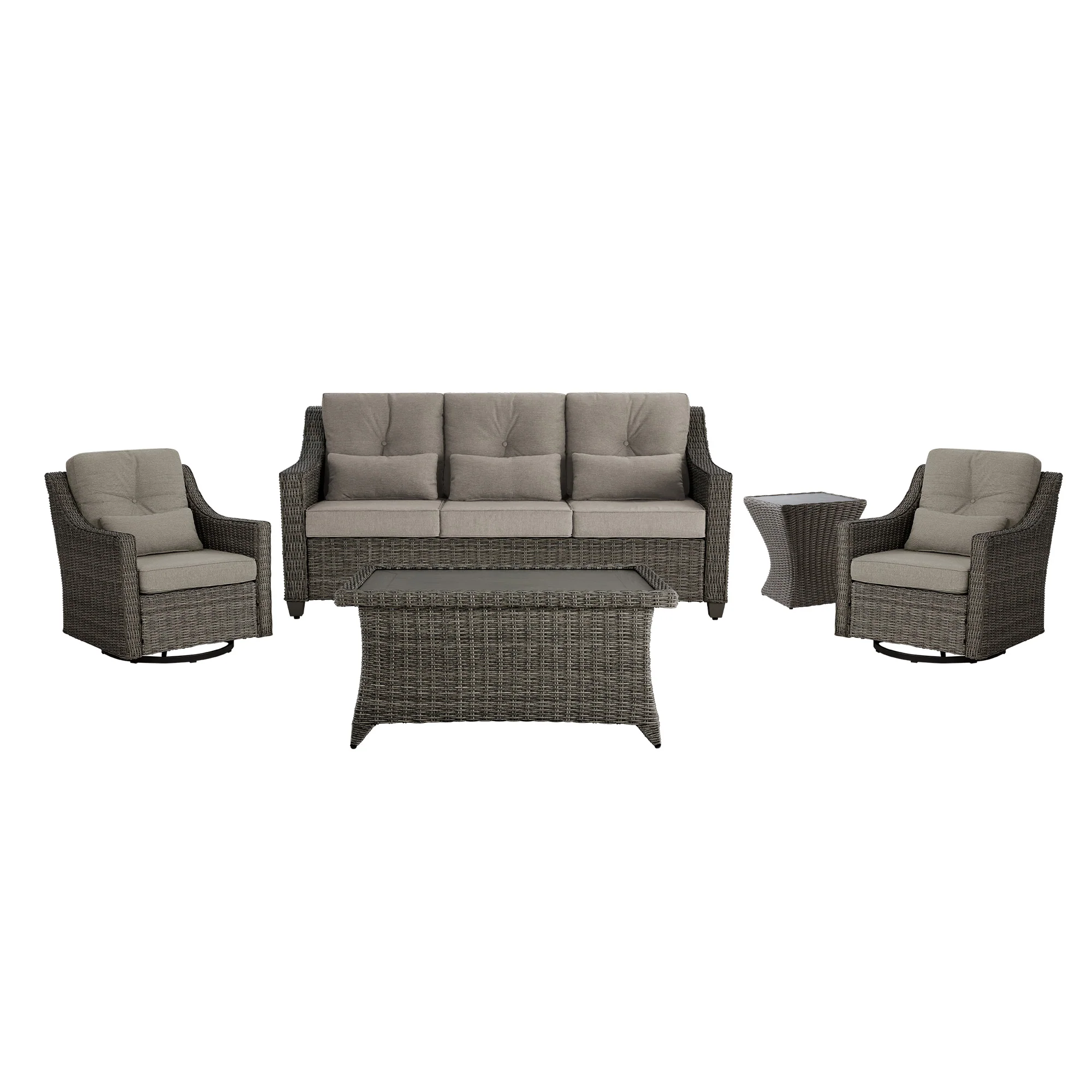 Elara Outdoor Rattan Sofa Set - 5 Seats - Image 110